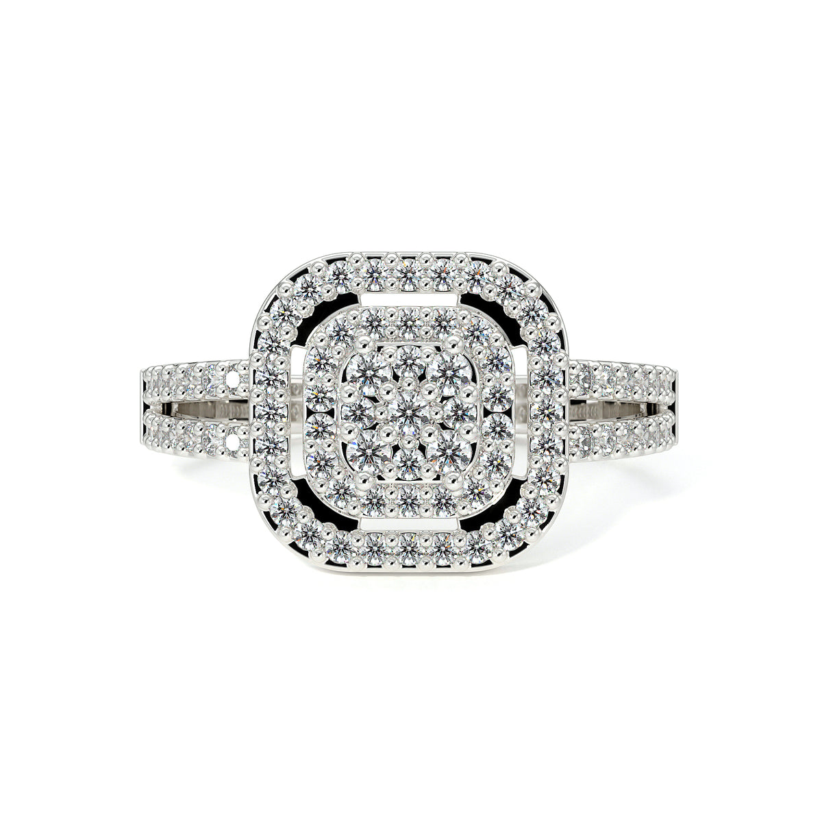 Anillo De Compromiso Promesa De Plata Con Moissanita