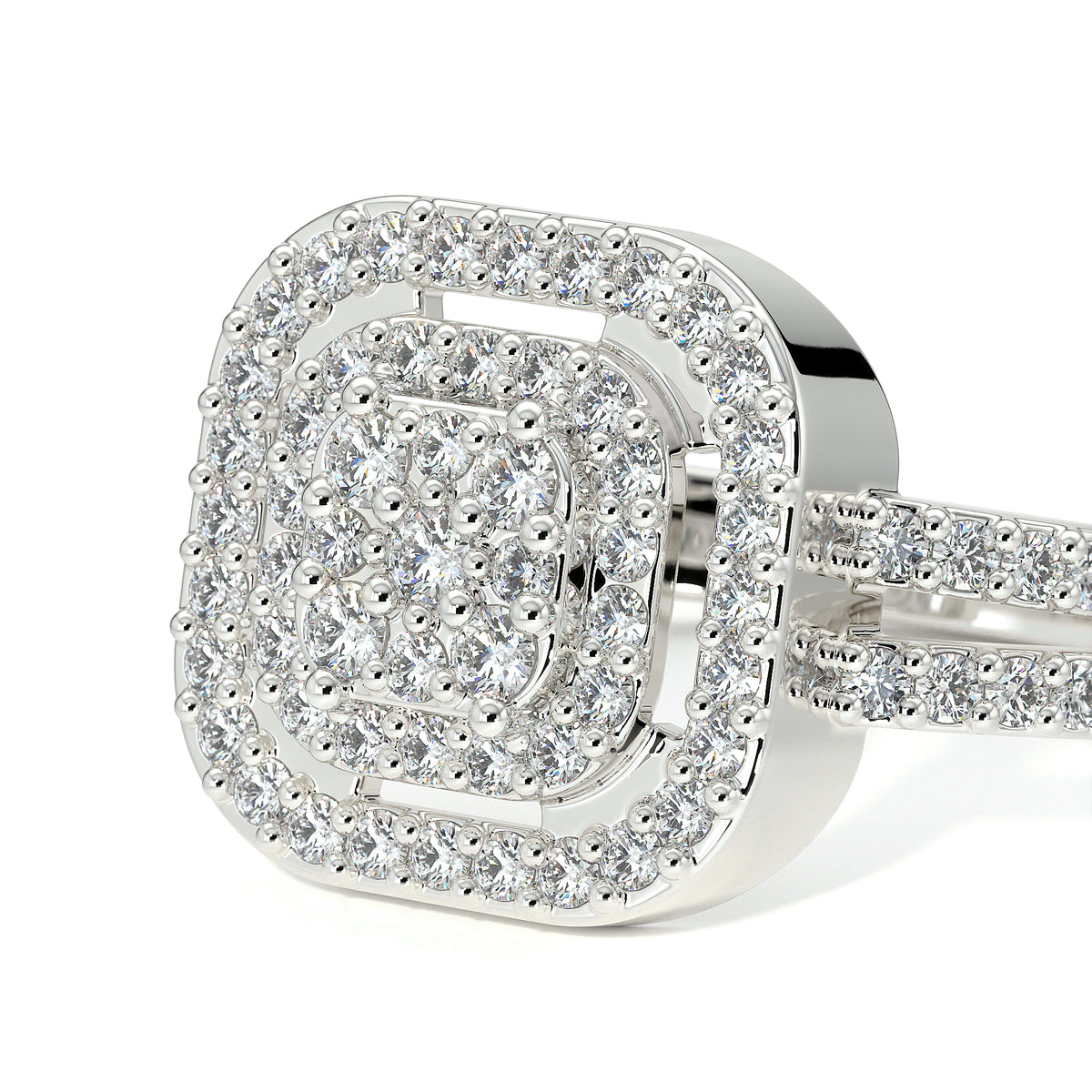 Anillo De Compromiso Promesa De Plata Con Moissanita