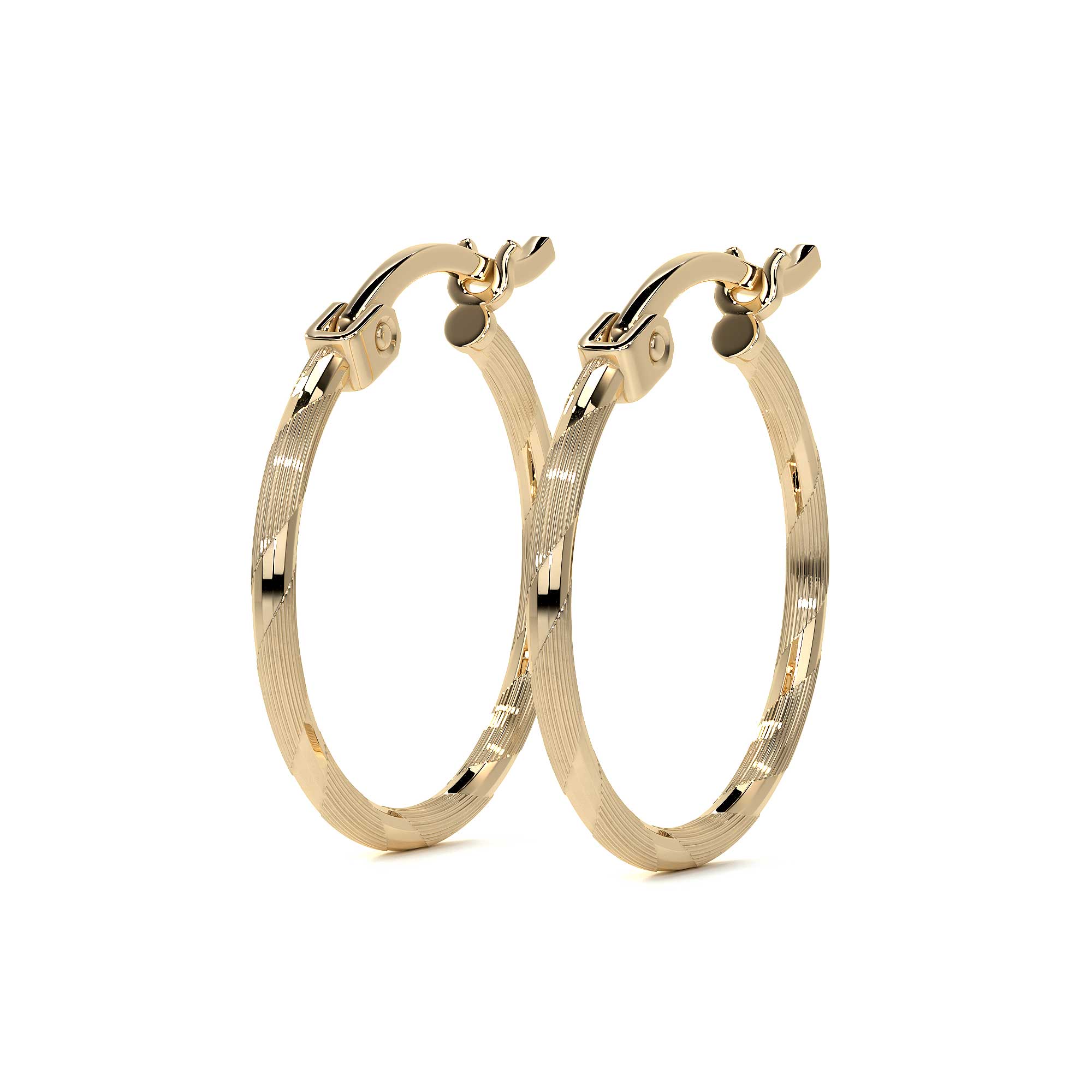 Arete Arracada Con Diamantado Cordon Blue De Oro