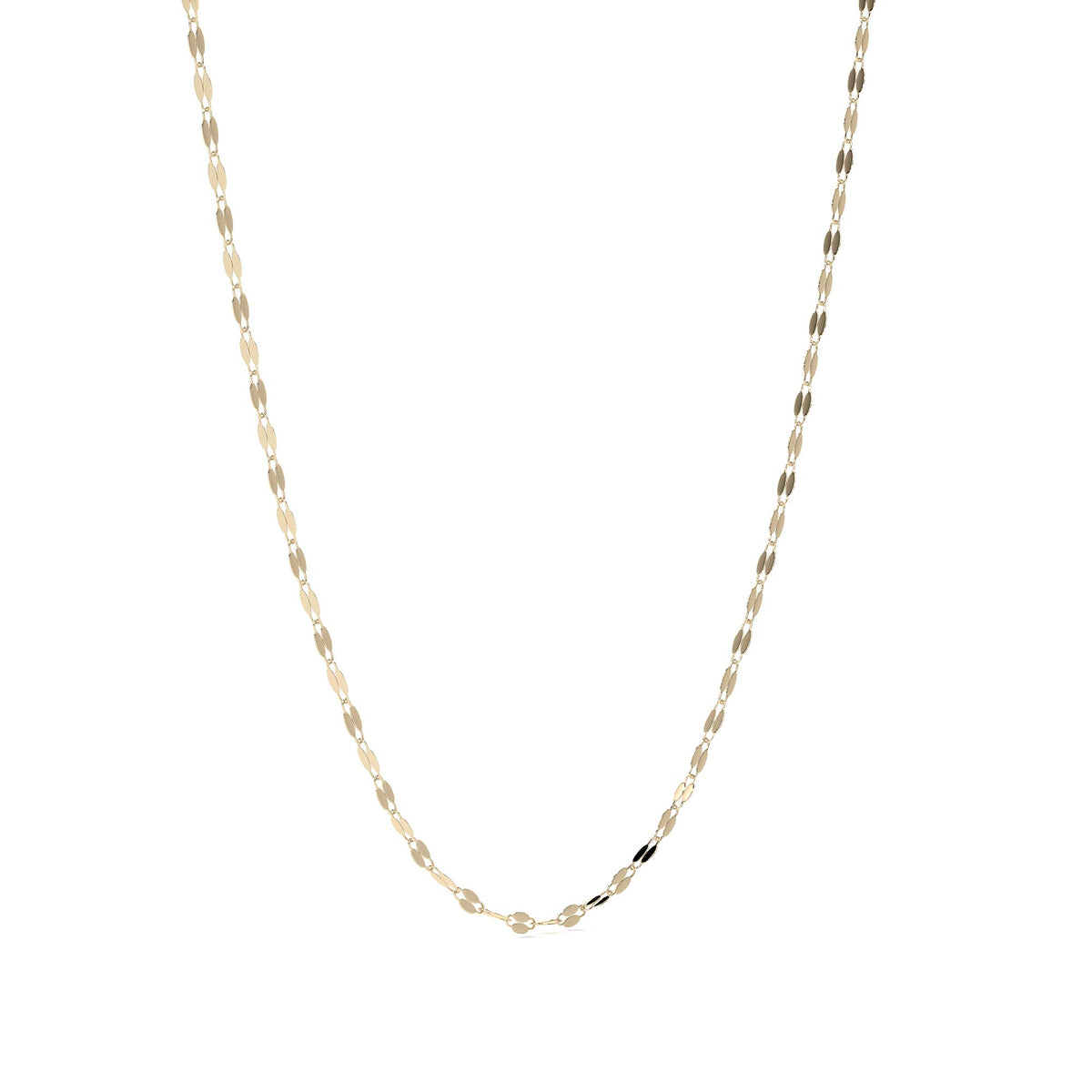 Cadena De Oro 10k Grano De Café 2.3mm