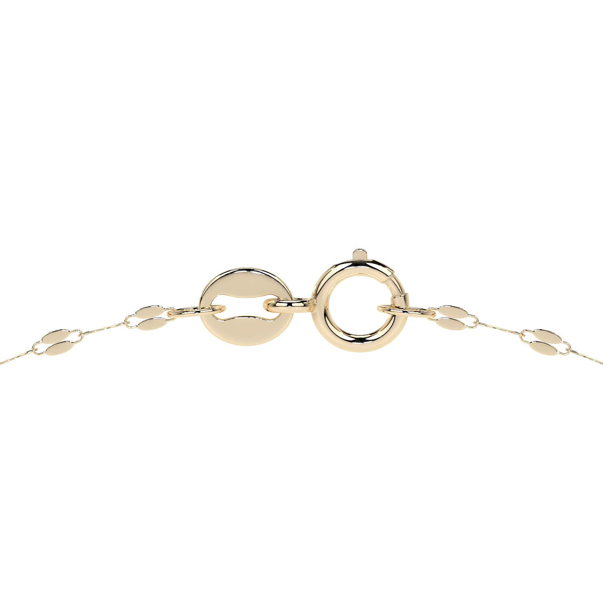 Cadena De Oro 10k Grano De Café 2.3mm