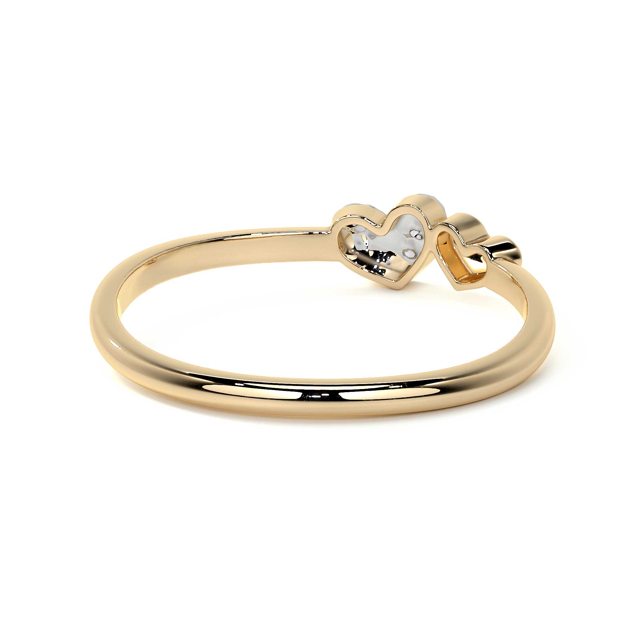 Anillo De Oro 14k Con Corazón Rodinado