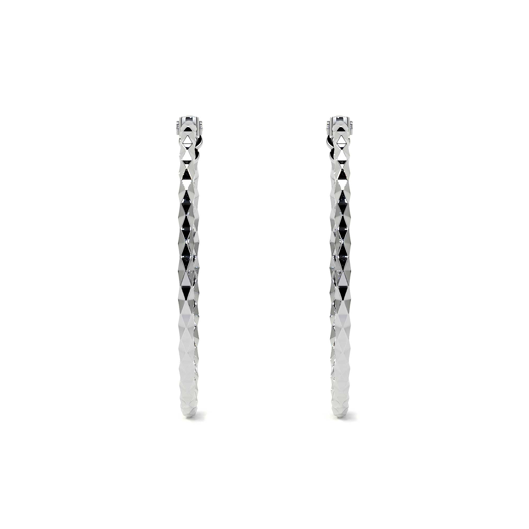 Arete Arracada Diamantada De Plata Ley 925 Para Mujer Confeti
