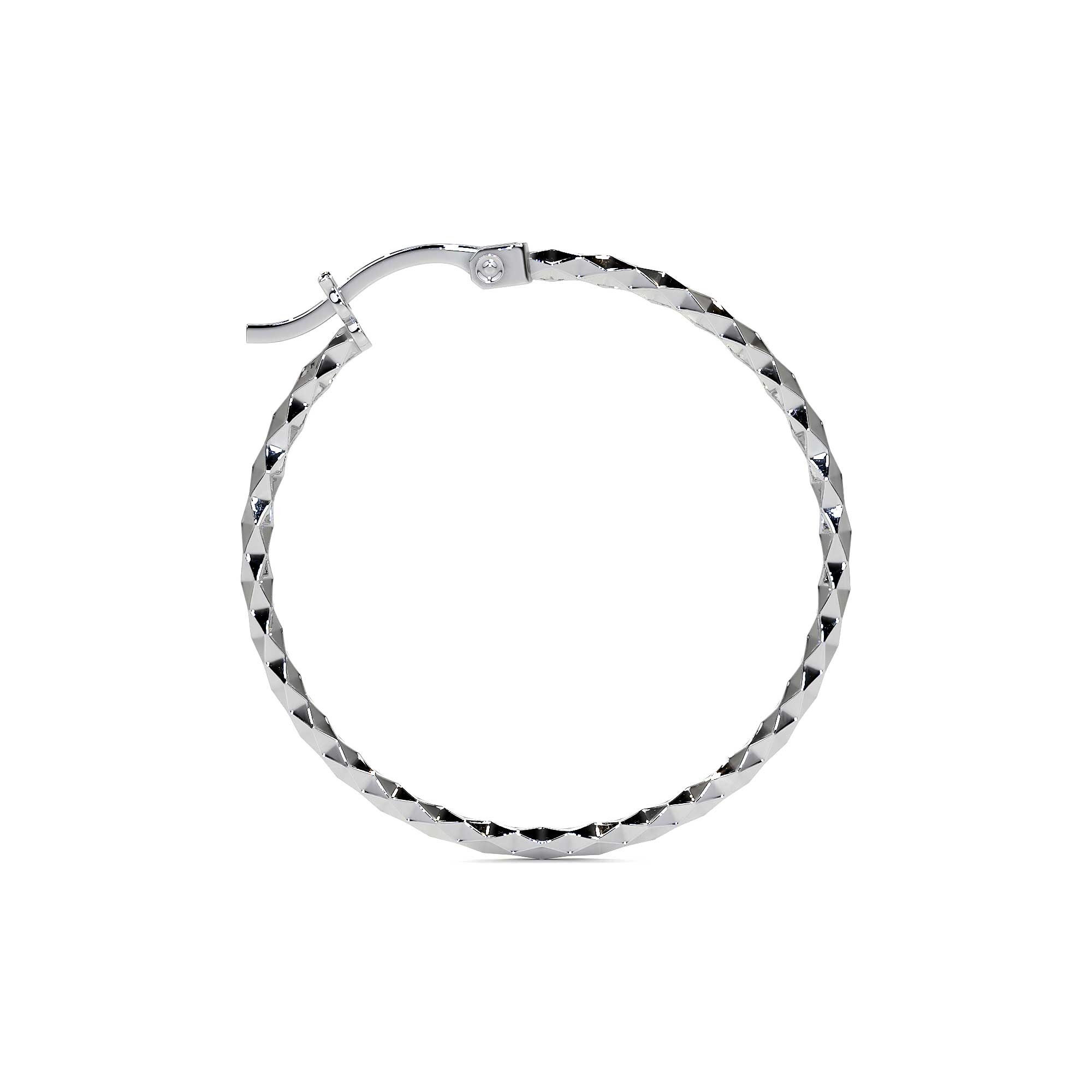 Arete Arracada Diamantada De Plata Ley 925 Para Mujer