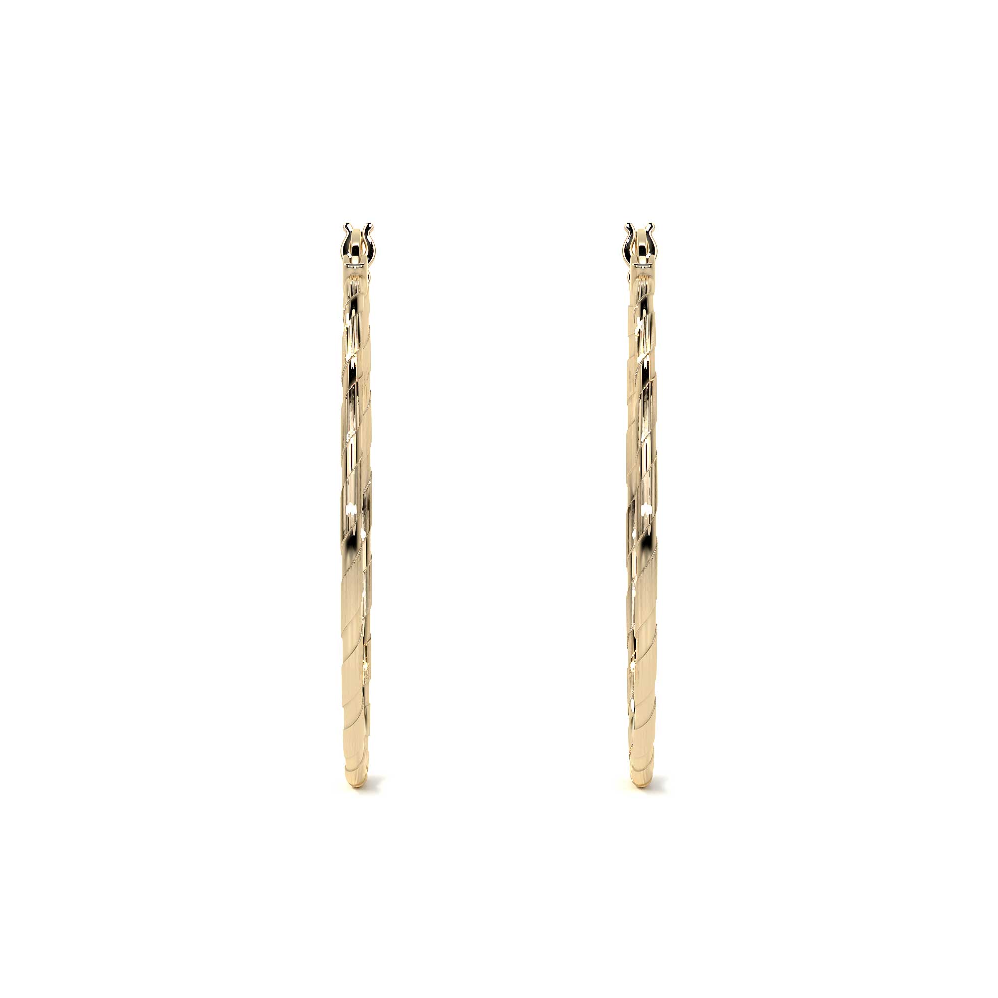 Arete Arracada Con Diamantado Cordon Blue De Oro