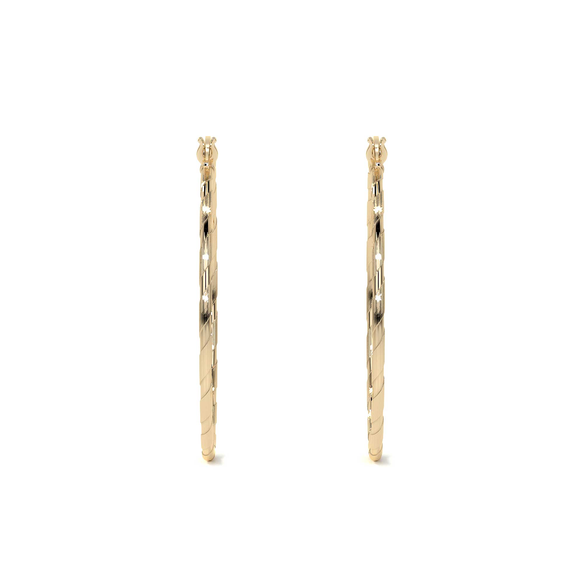 Arete Arracada Con Diamantado Cordon Blue De Oro