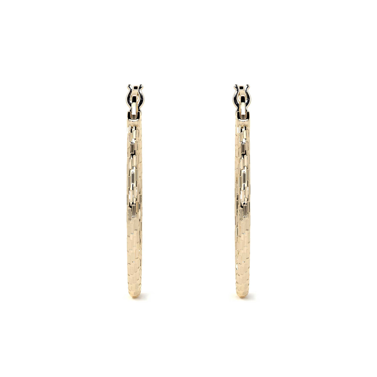Arete Arracada Diamantada De Oro 10k Estilo Dominó