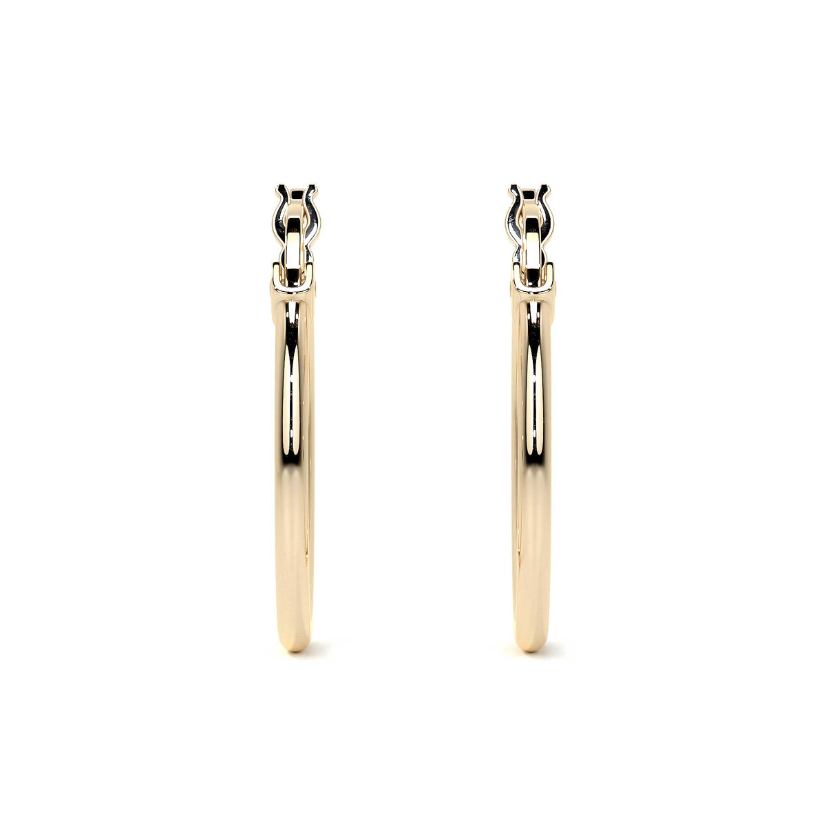 Arracada De Oro De 10k Lisa De 20 mm