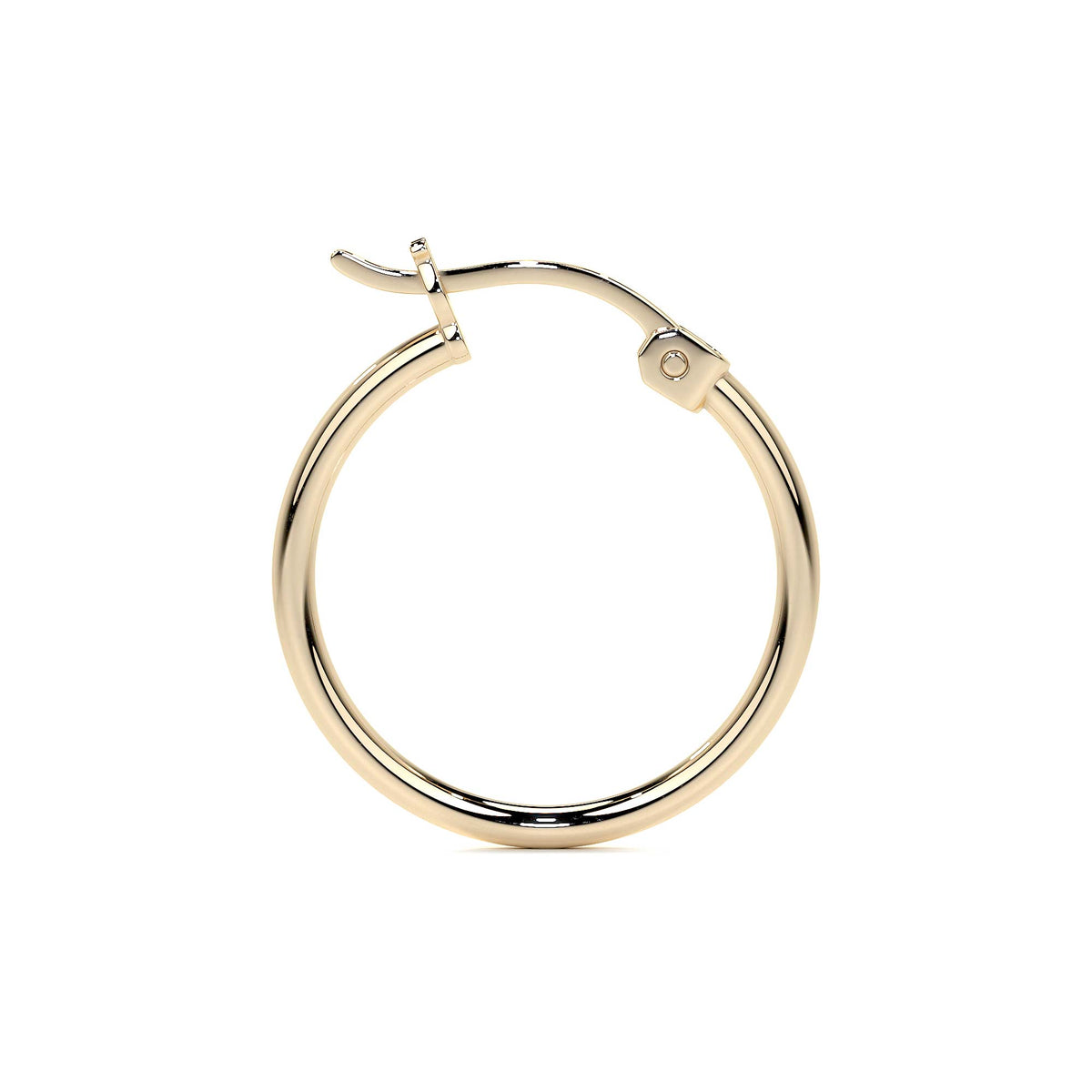 Arracada De Oro De 10k Lisa De 20 mm