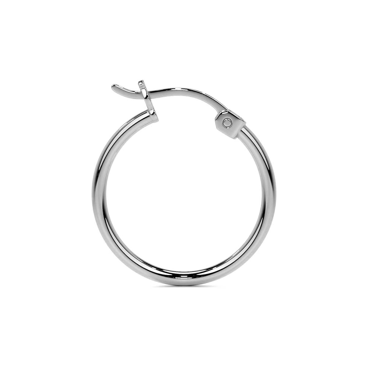 Arete Arracada Ligera Para Mujer Lisa De Plata Ley 925