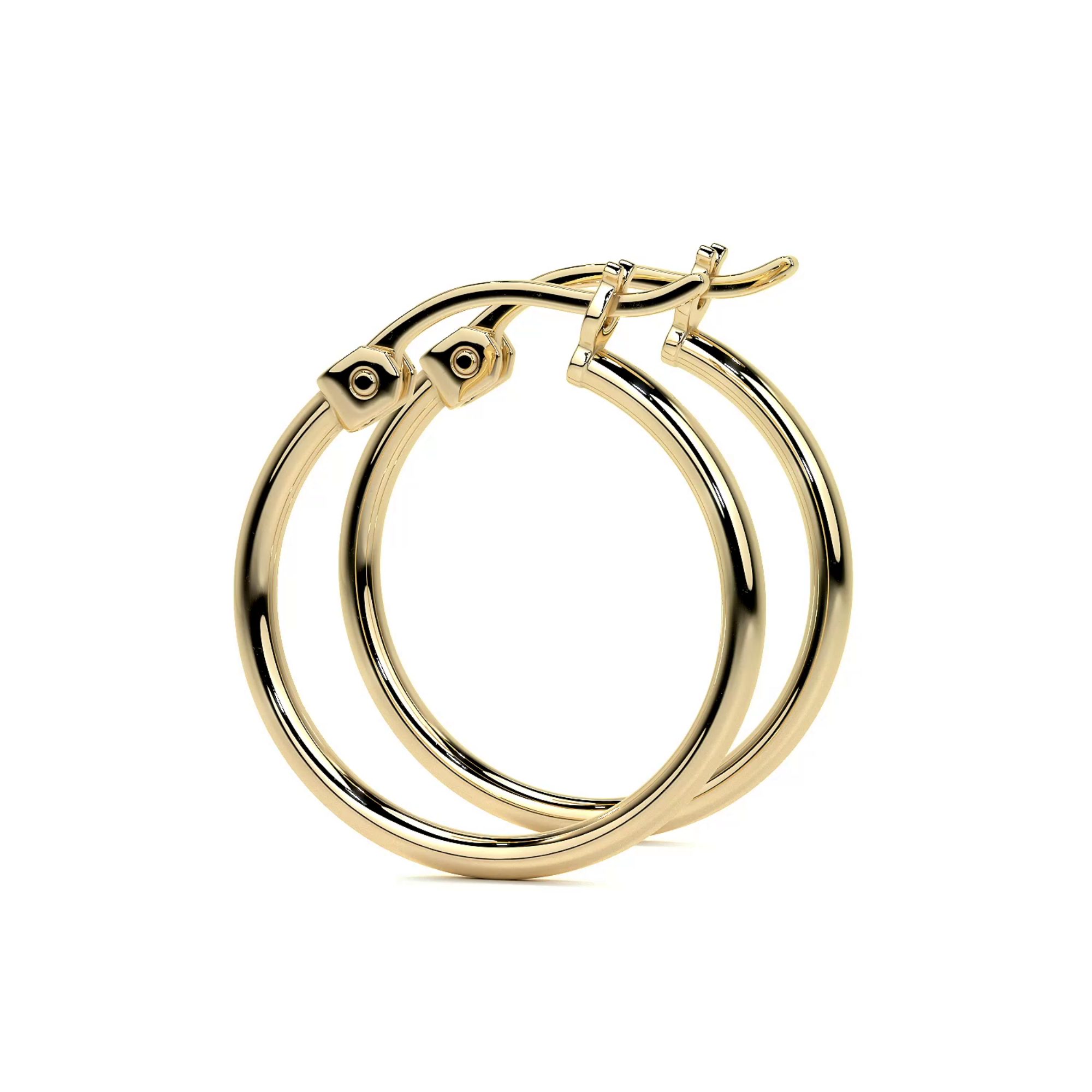 Arete Arracada De Oro 10k Lisa