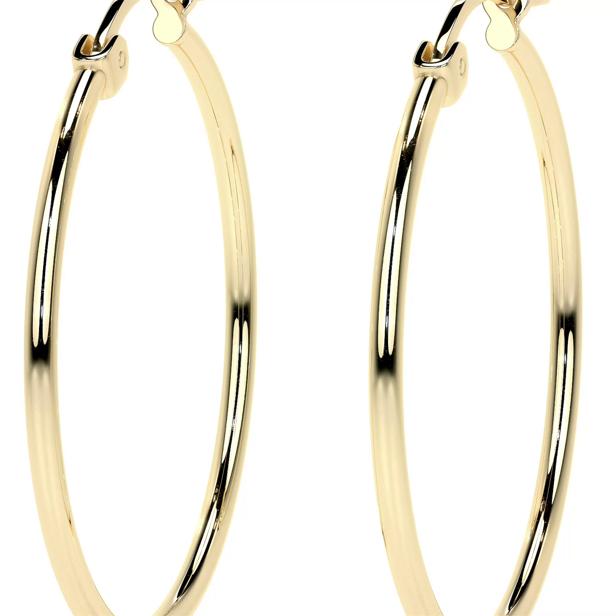 Arete Arracada De Oro 10k Lisa