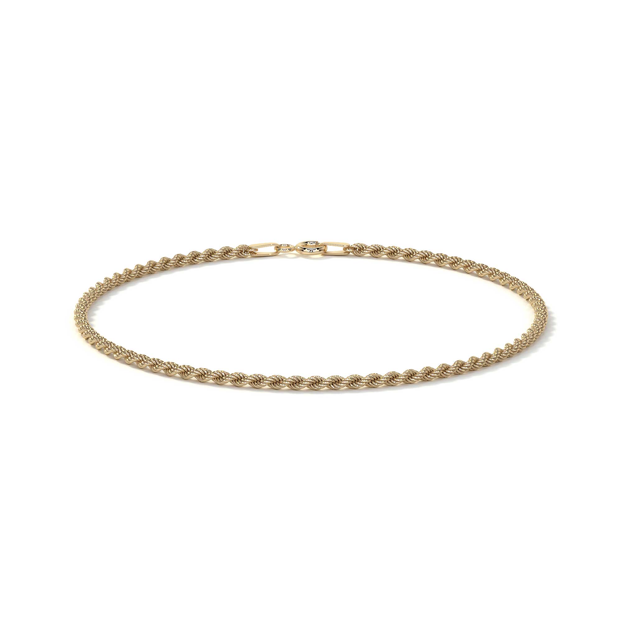 Pulso Torsal De Oro Italiano 10k, Calibre 2.5mm, 21.5 Cm