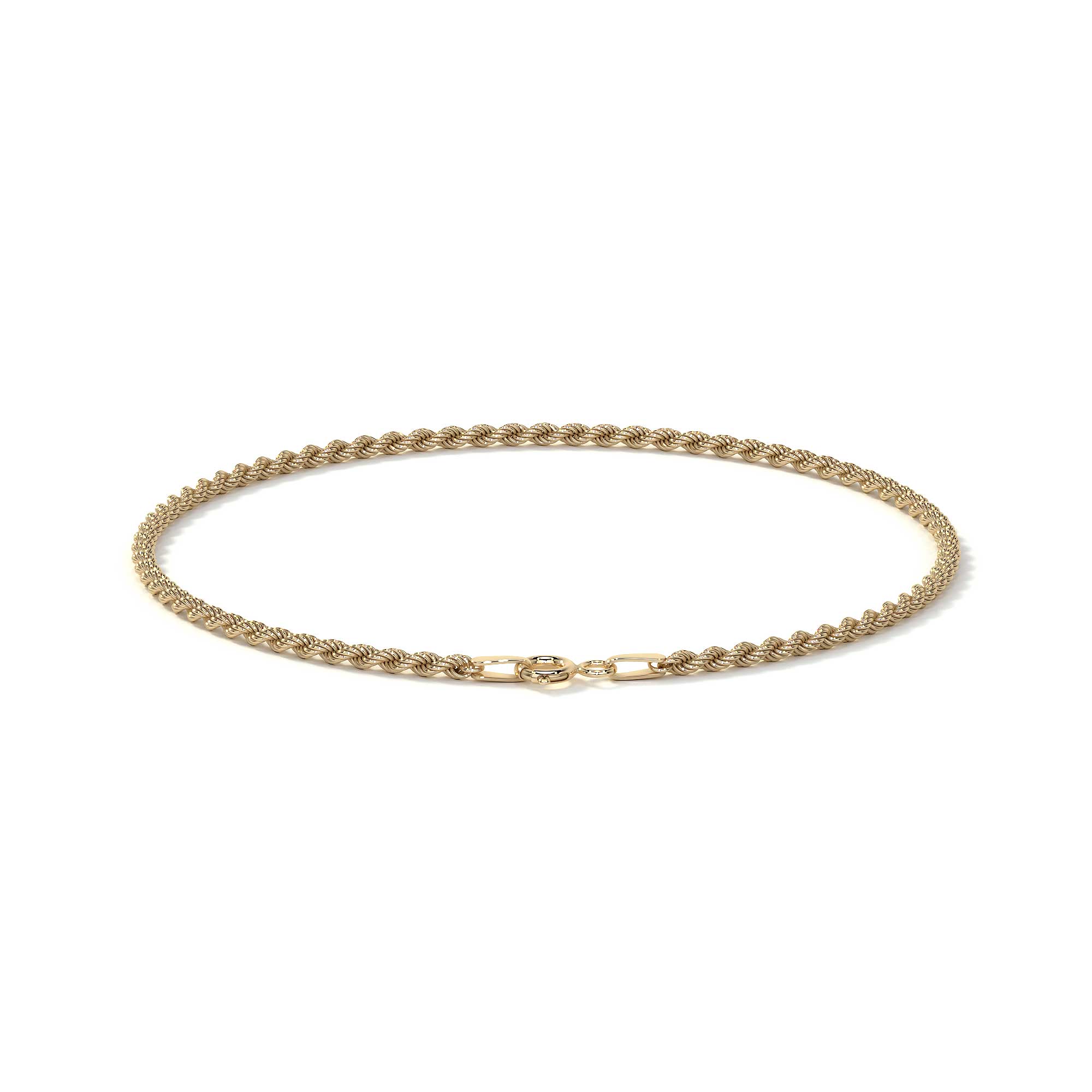 Pulso Torsal De Oro Italiano 10k, Calibre 2.5mm, 21.5 Cm