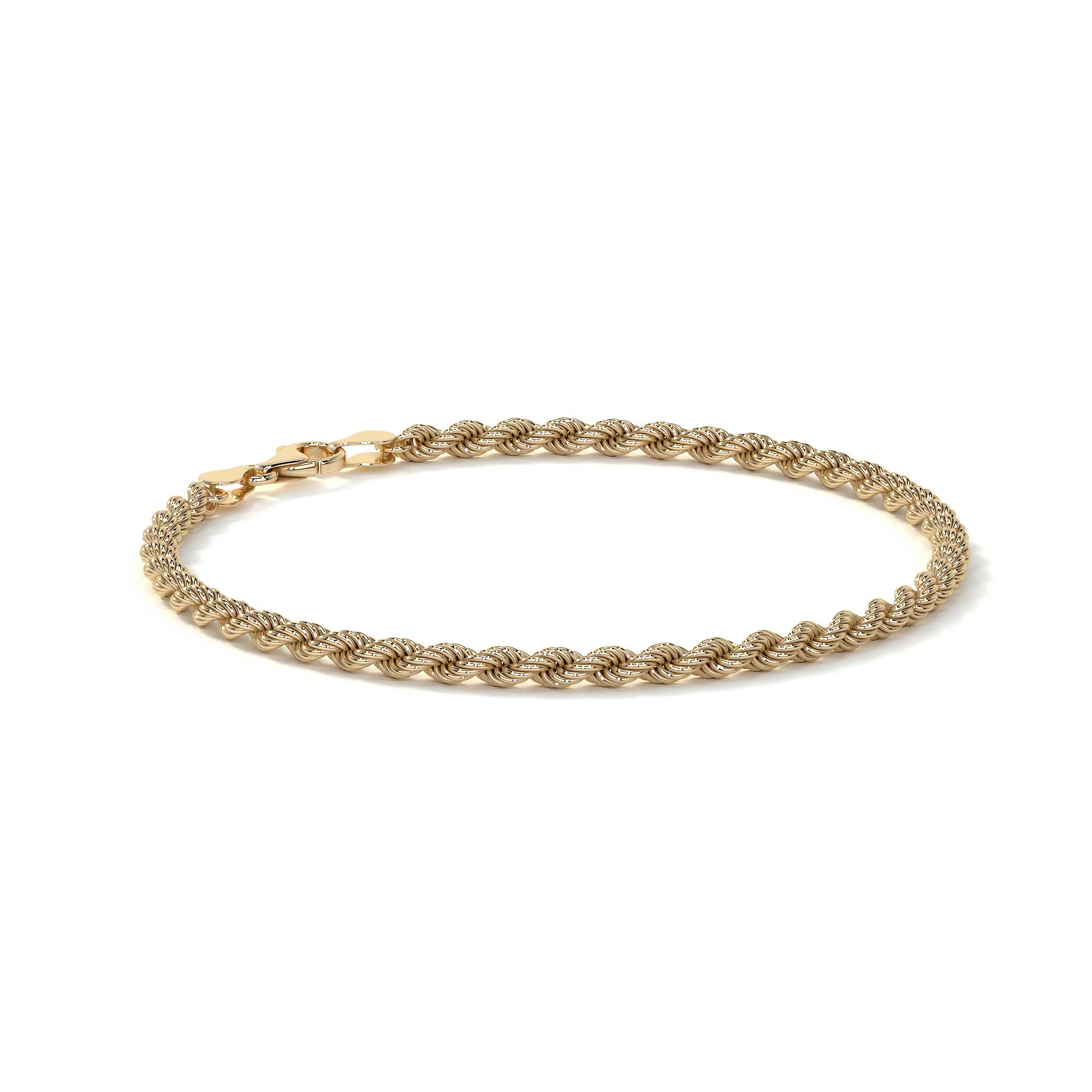 Pulsera de Oro 10K Estilo Torsal Italiano | Brazalete Elegante de Joyería Fina