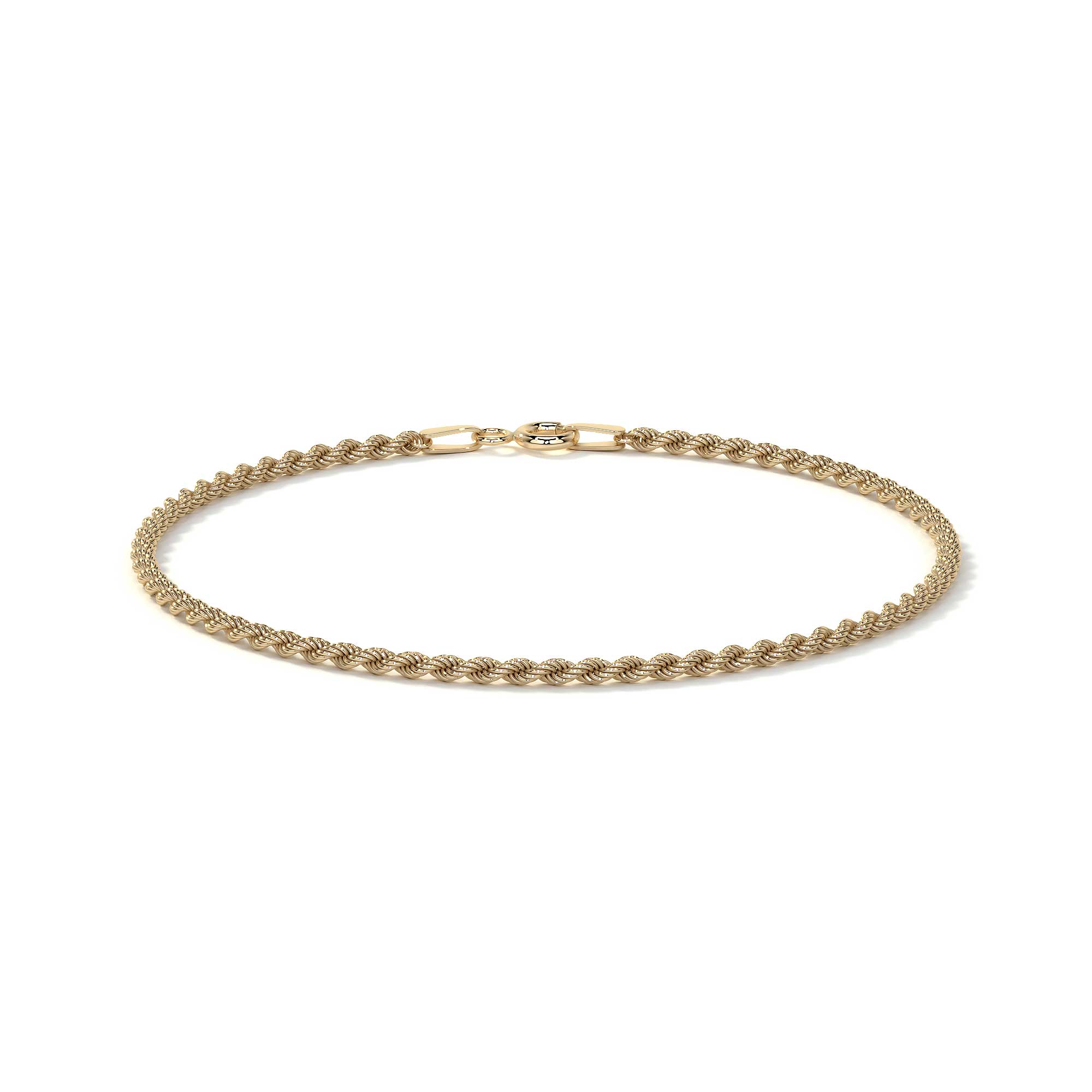 Pulsera De Oro 10k Torsal De 18.5 Cm Calibre 1.9 Mm Dorado
