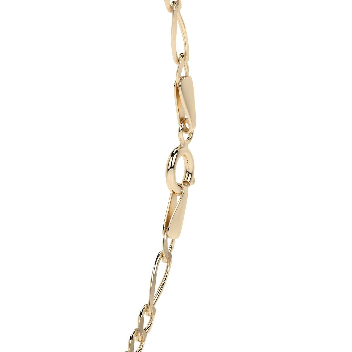 Esclava Italiana Figaro 3x1 De 10 Quilates 2.7mm, 18cm Color Dorado Diámetro 6 Largo 18 Cm 15.2 Cm