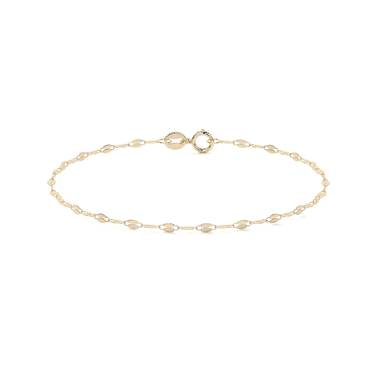 Esclava de Oro 10K Estilo Fígaro Serpentina Italiano | Pulsera Delicada de Joyería Fina