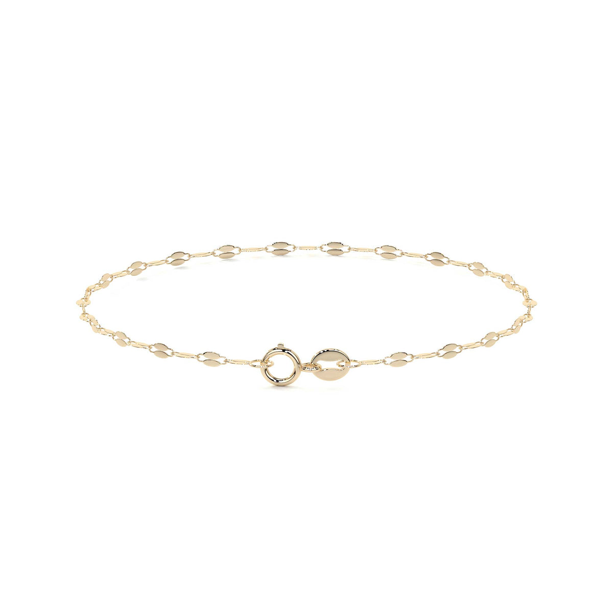 Esclava de Oro 10K Estilo Fígaro Serpentina Italiano | Pulsera Delicada de Joyería Fina