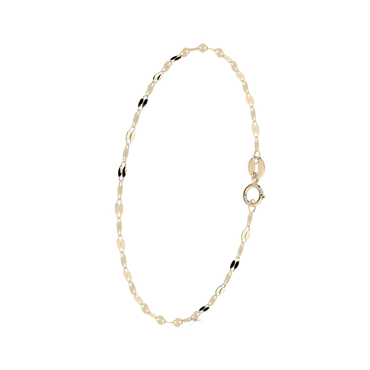 Esclava de Oro 10K Estilo Fígaro Serpentina Italiano | Pulsera Delicada de Joyería Fina