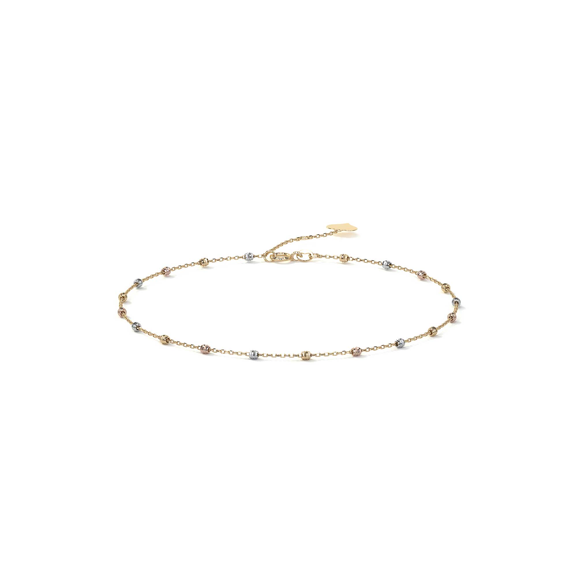 Esclava Viviana Ajustable de Oro 10K con Bola Lisa | Pulsera Elegante de Joyería Fina