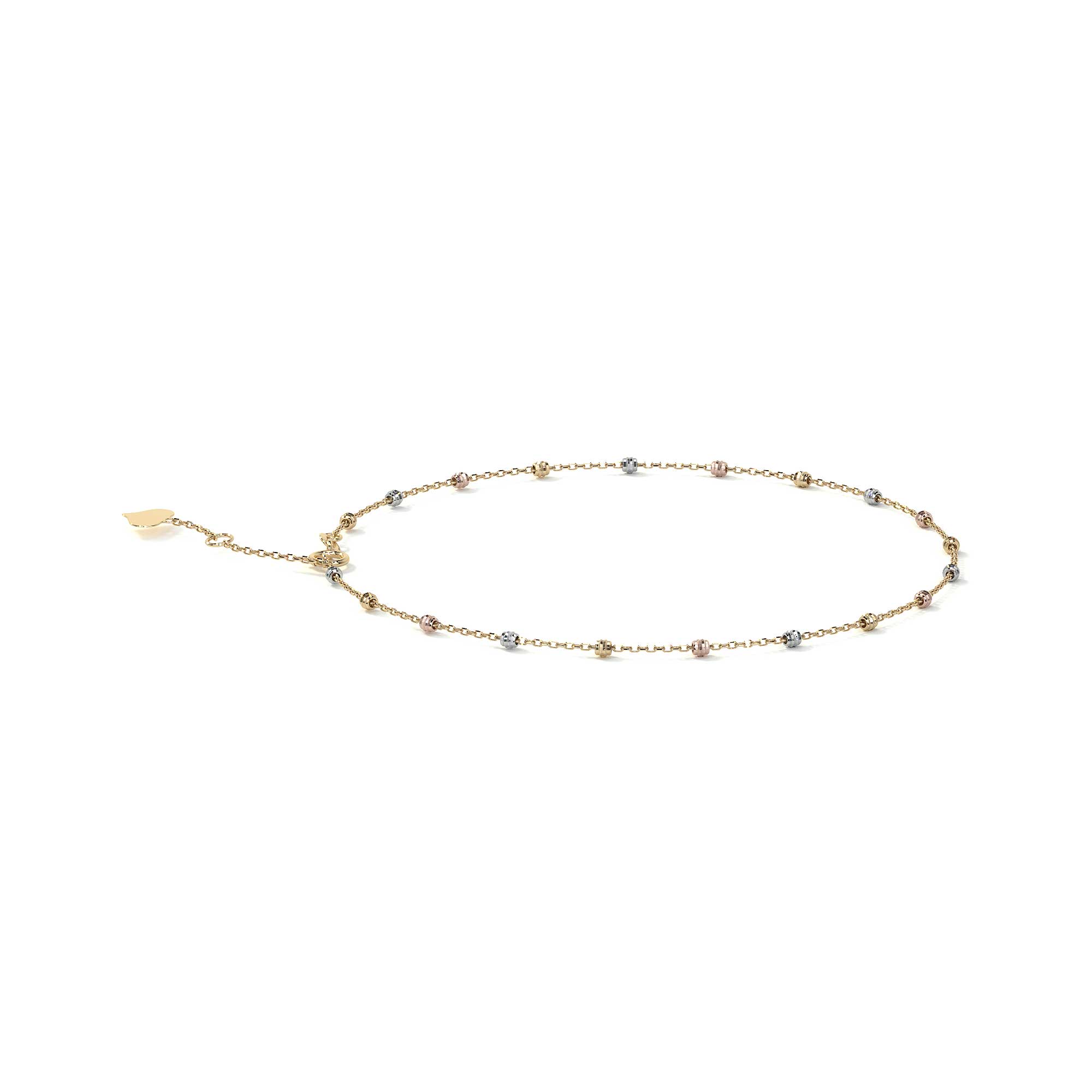 Esclava Viviana Ajustable de Oro 10K con Bola Lisa | Pulsera Elegante de Joyería Fina