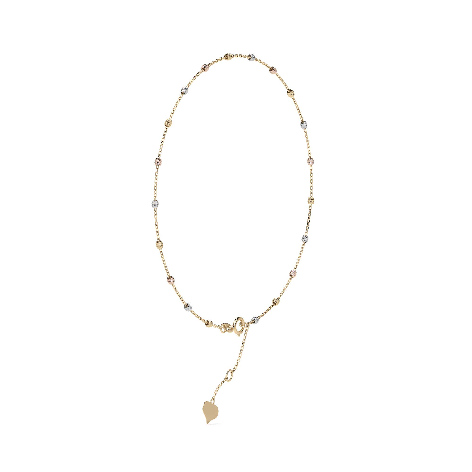 Esclava Viviana Ajustable de Oro 10K con Bola Lisa | Pulsera Elegante de Joyería Fina