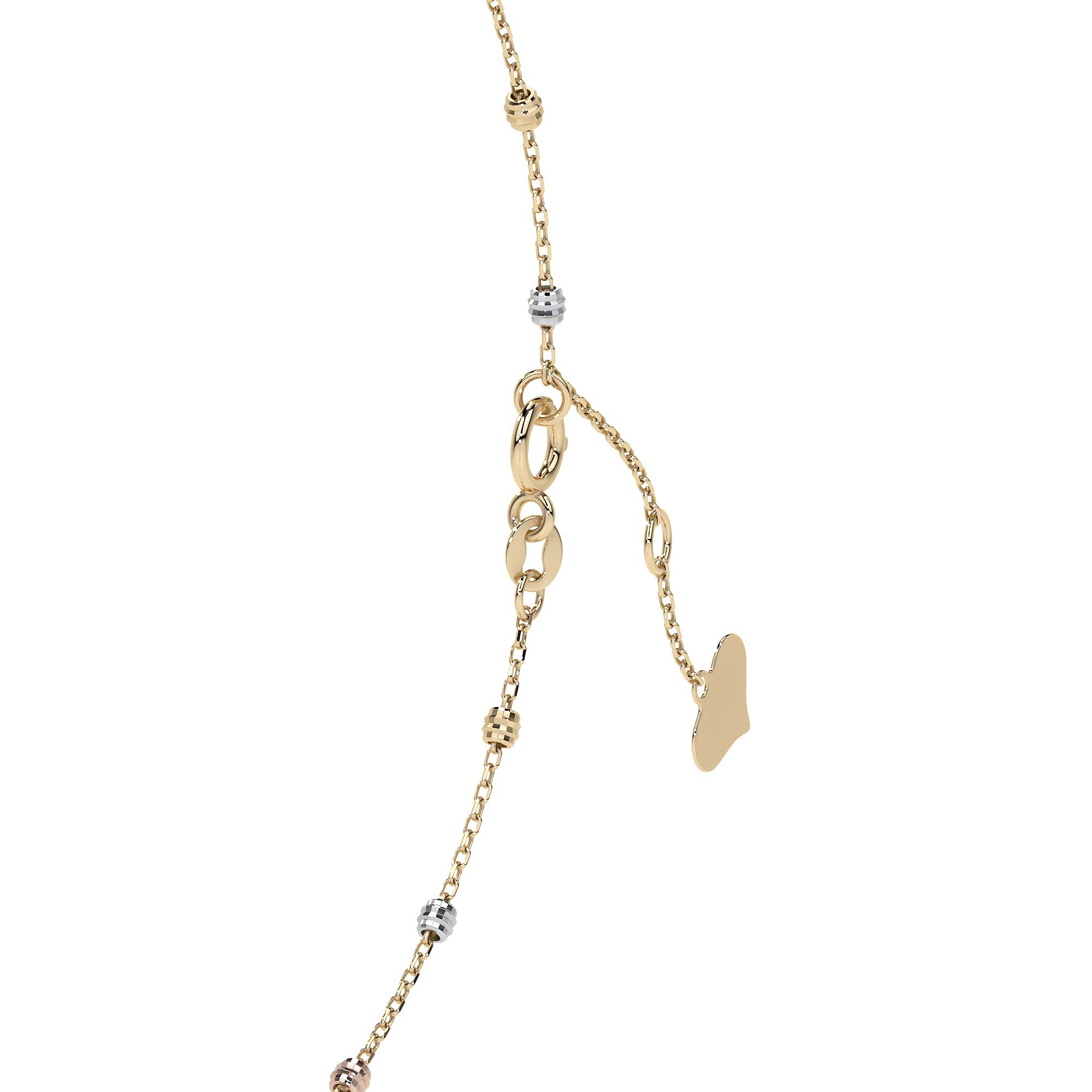 Esclava Viviana Ajustable de Oro 10K con Bola Lisa | Pulsera Elegante de Joyería Fina
