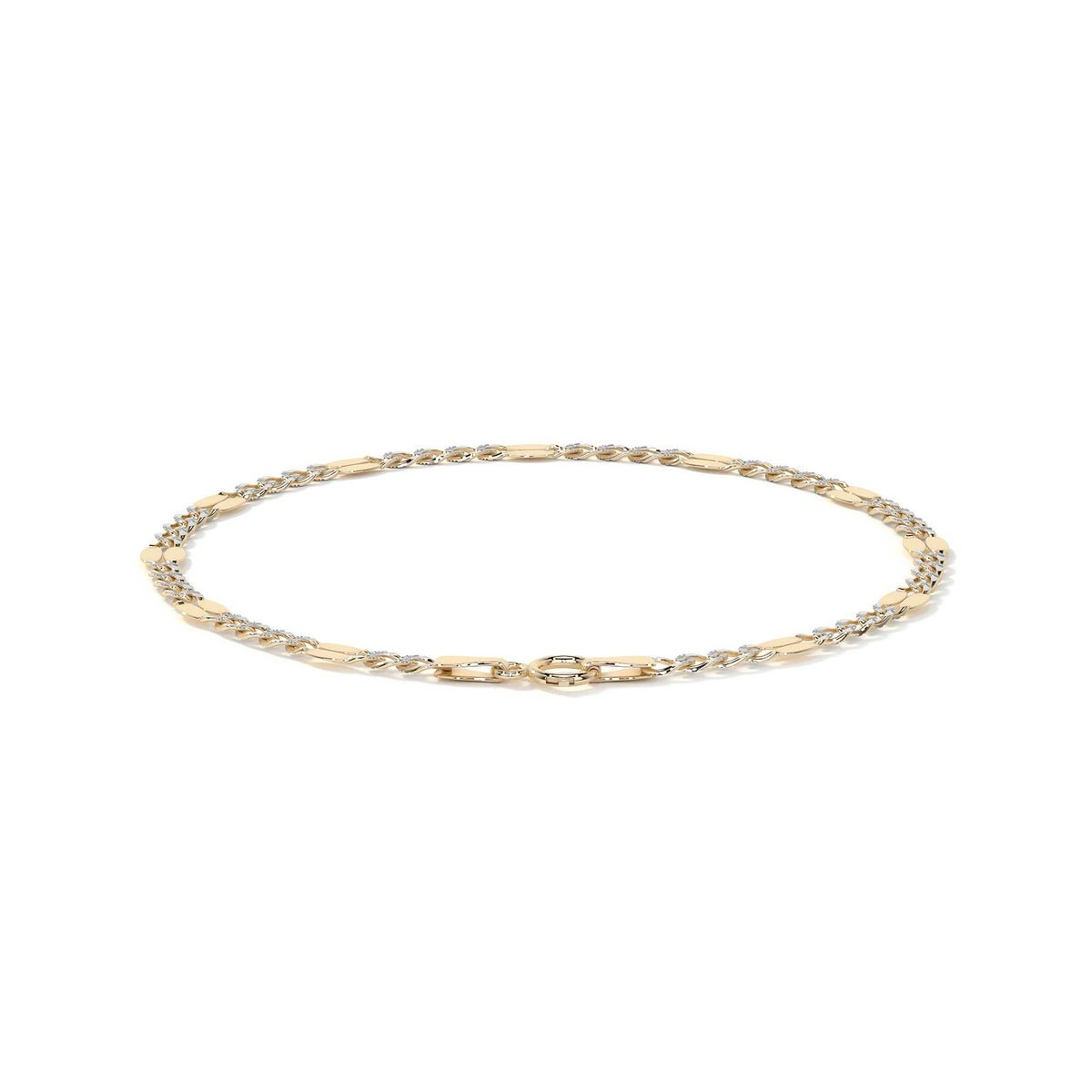Pulsera Italiana 3x1 Serpentina De 10 Quilates 2.6mm, 21.5cm