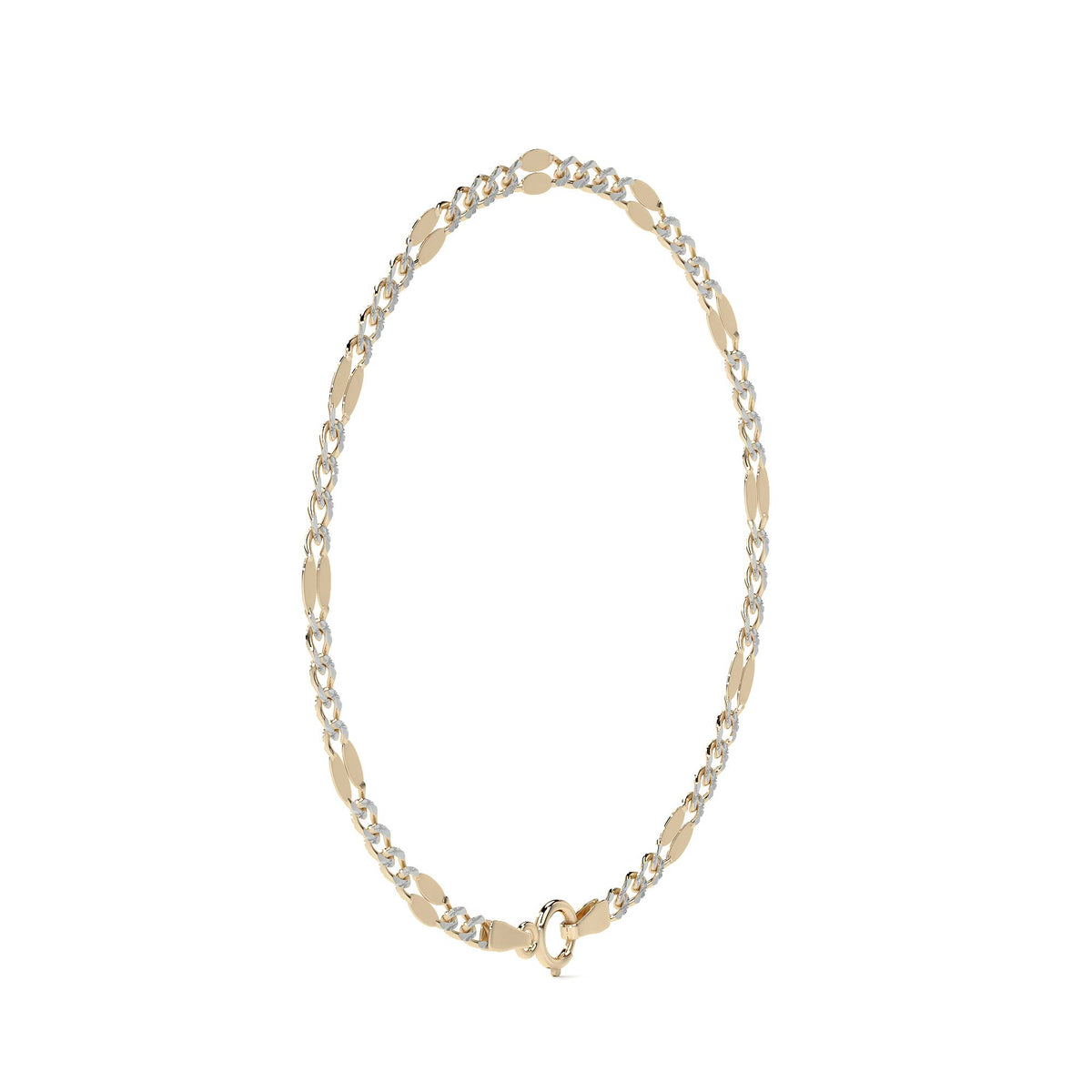 Pulsera Italiana 3x1 Serpentina De 10 Quilates 2.6mm, 21.5cm