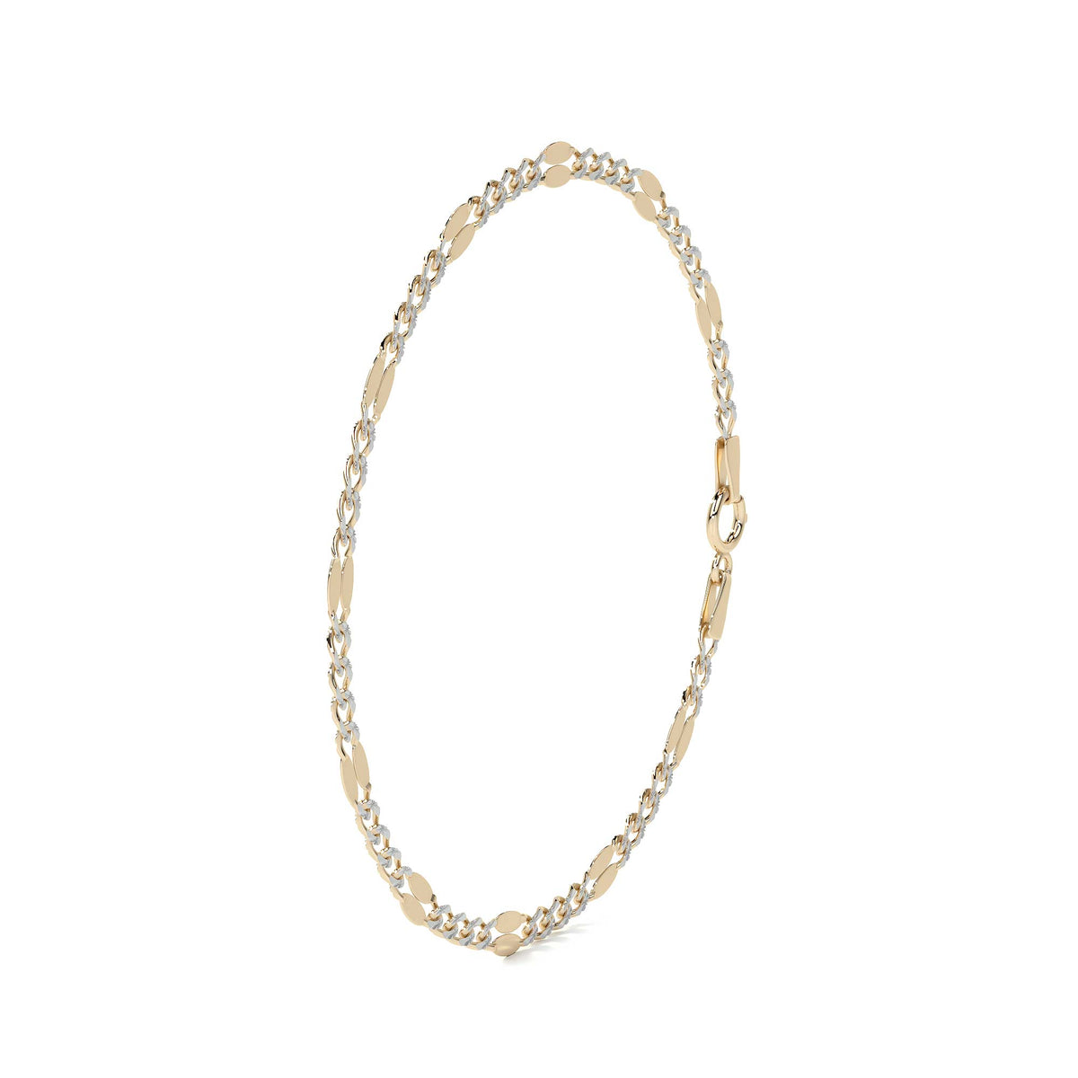 Pulsera Italiana 3x1 Serpentina De 10 Quilates 2.6mm, 21.5cm