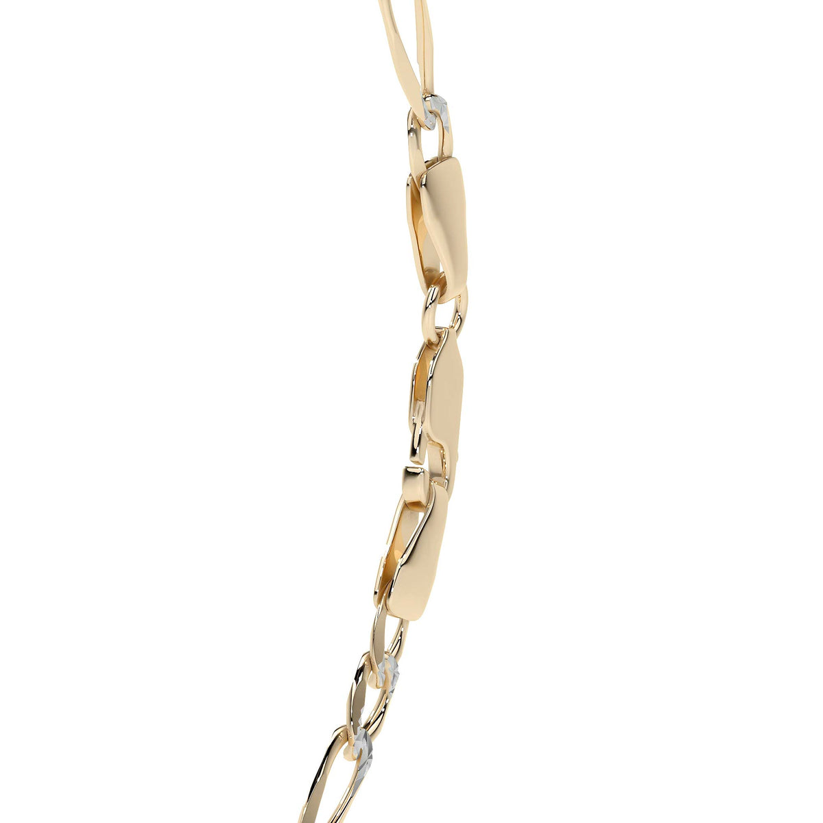Pulsera De Oro 10k Estilo Figaro Italiano