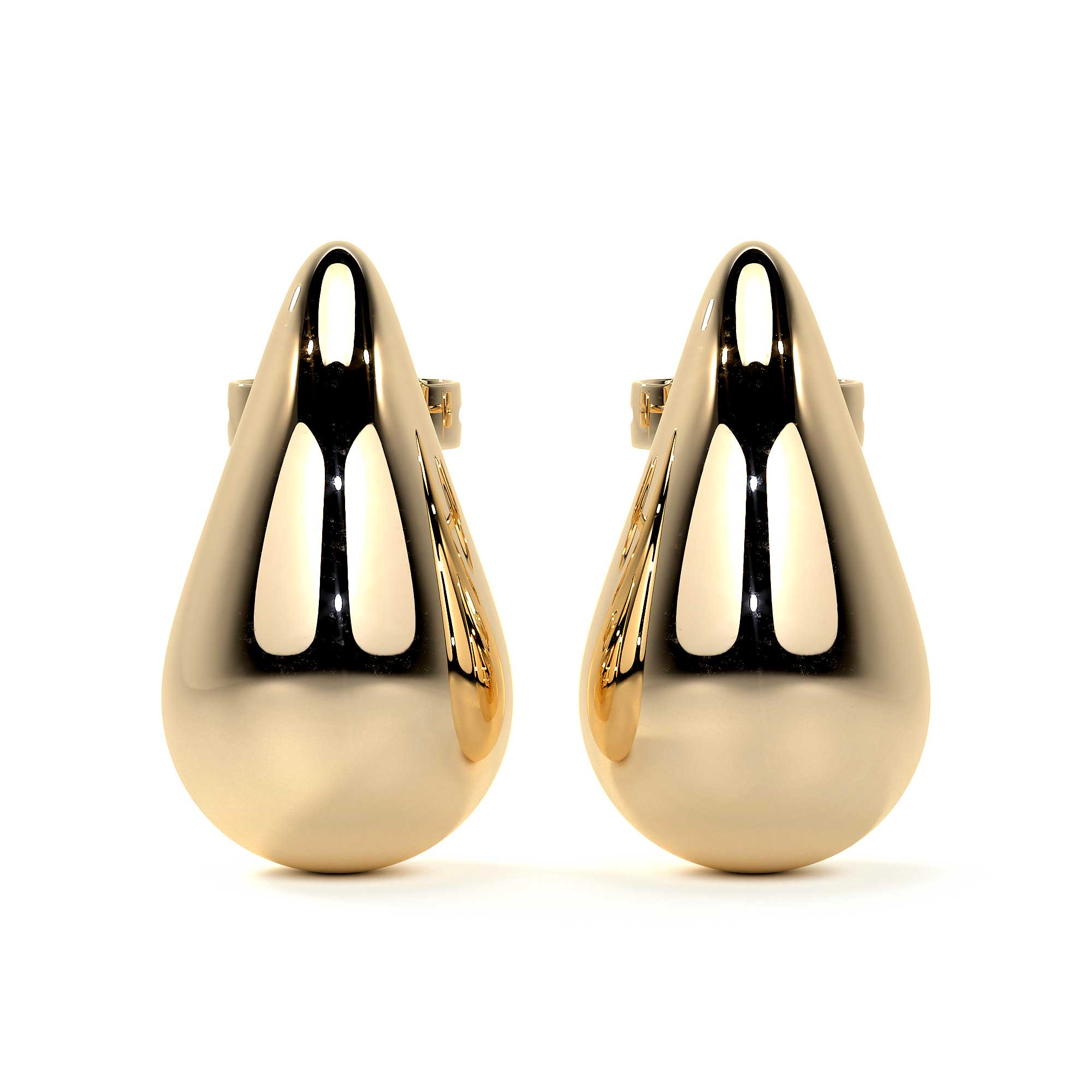 Arete De Oro 10k En Forma De Gota