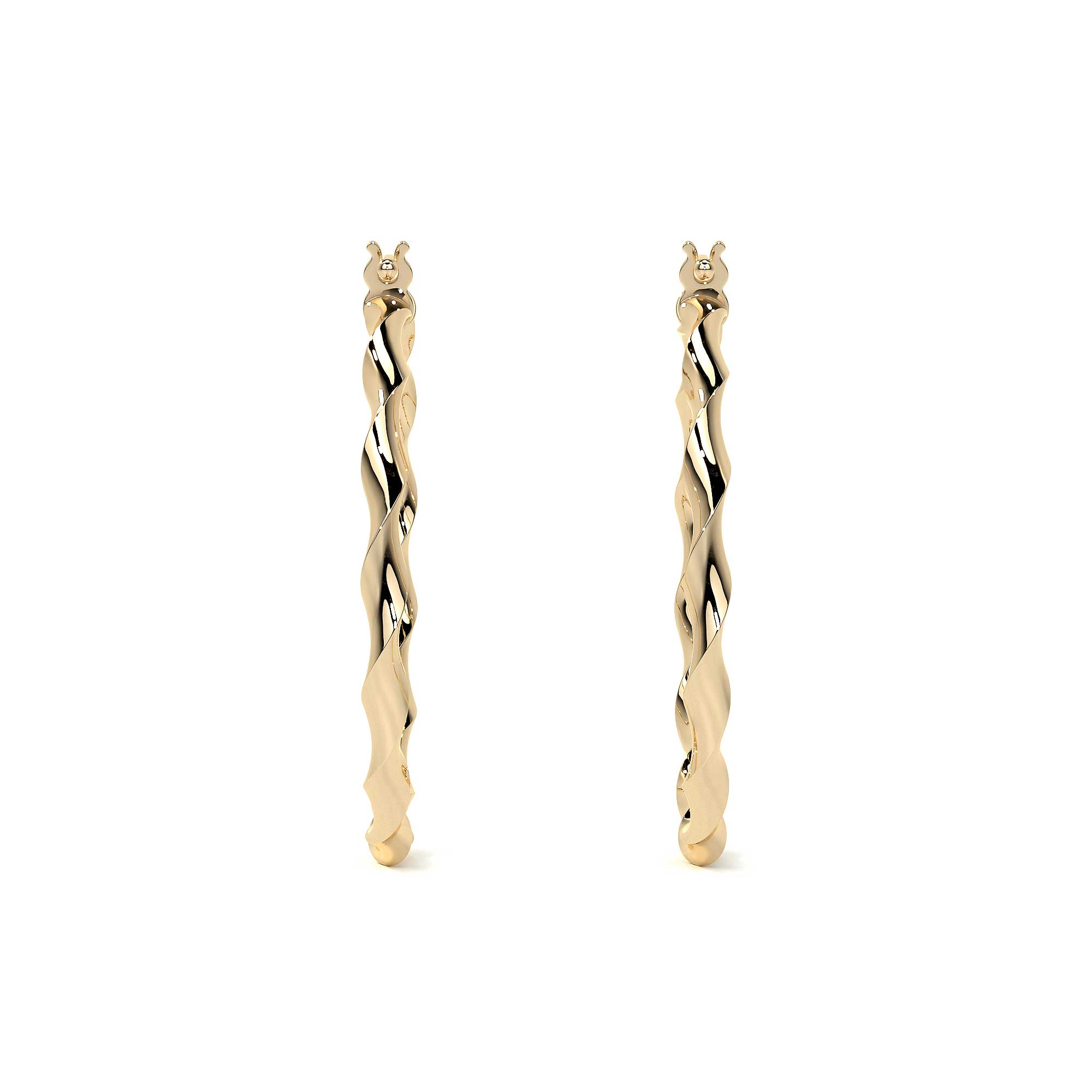 Arracada De Oro Italiana De 14k Torsida