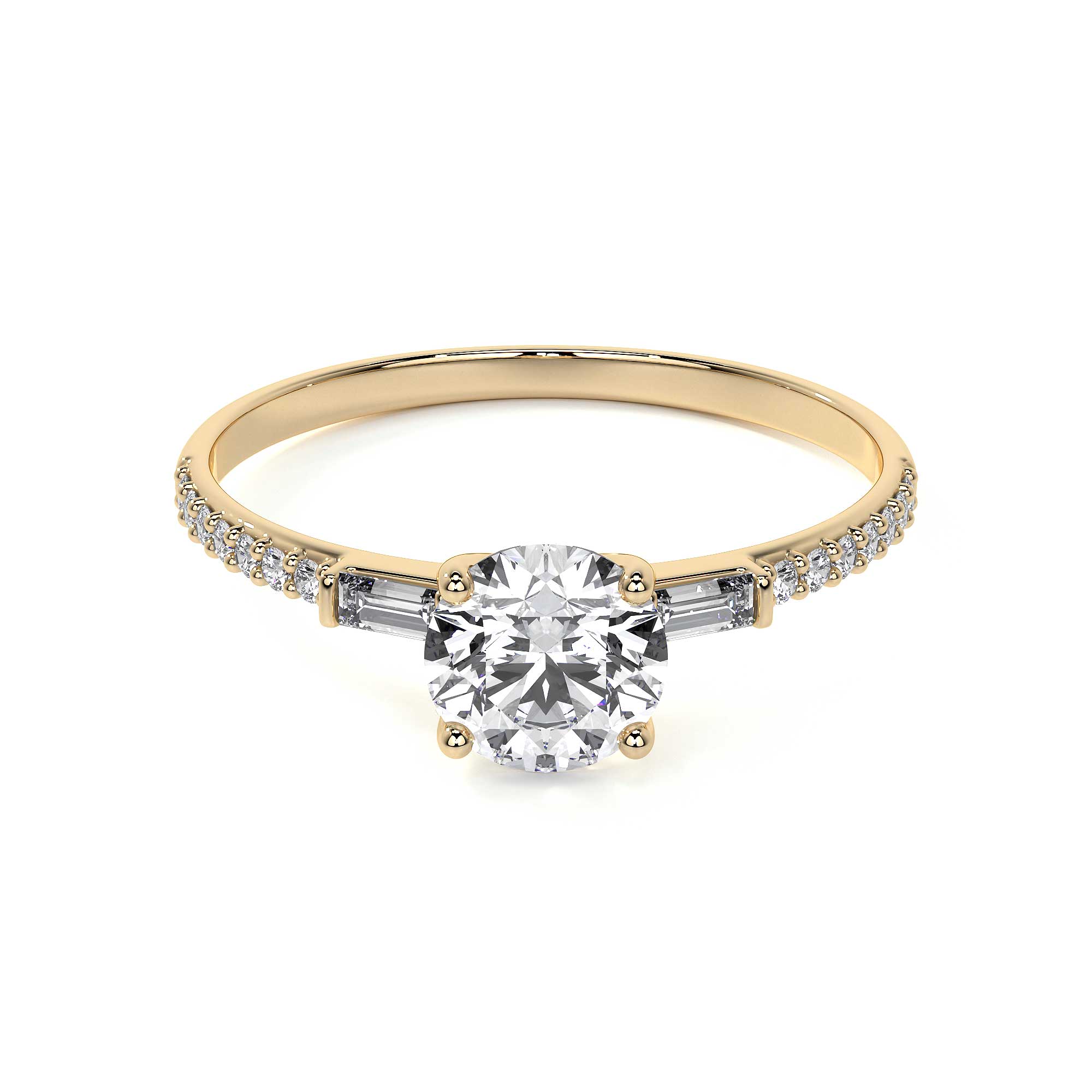 Anillo De Compromiso De Oro 10k Con Piedra Zirconia
