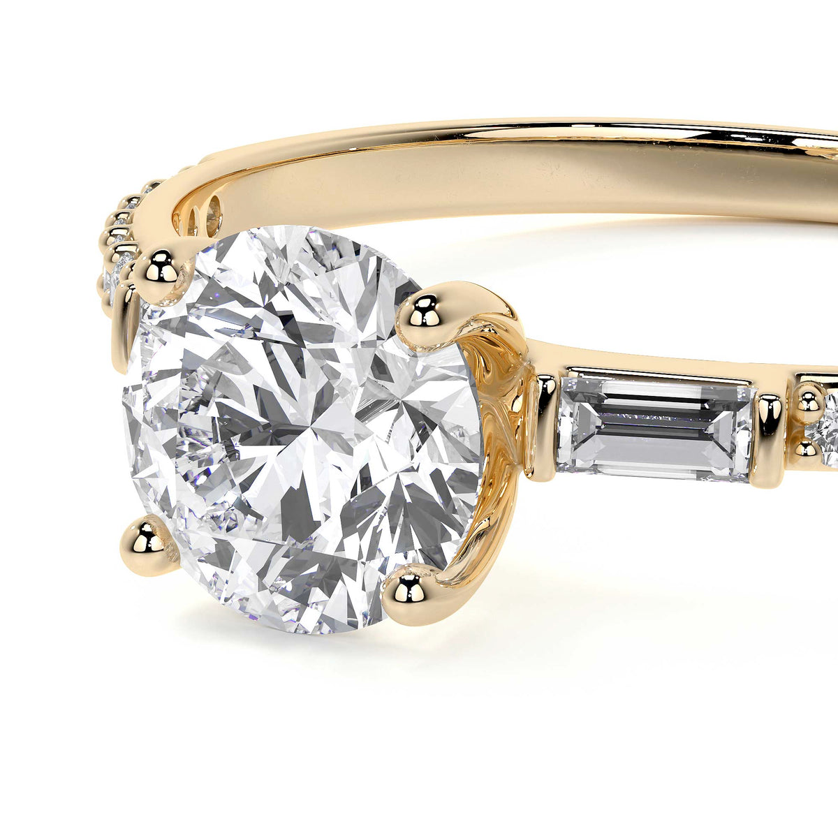 Anillo De Compromiso De Oro 10k Con Piedra Zirconia