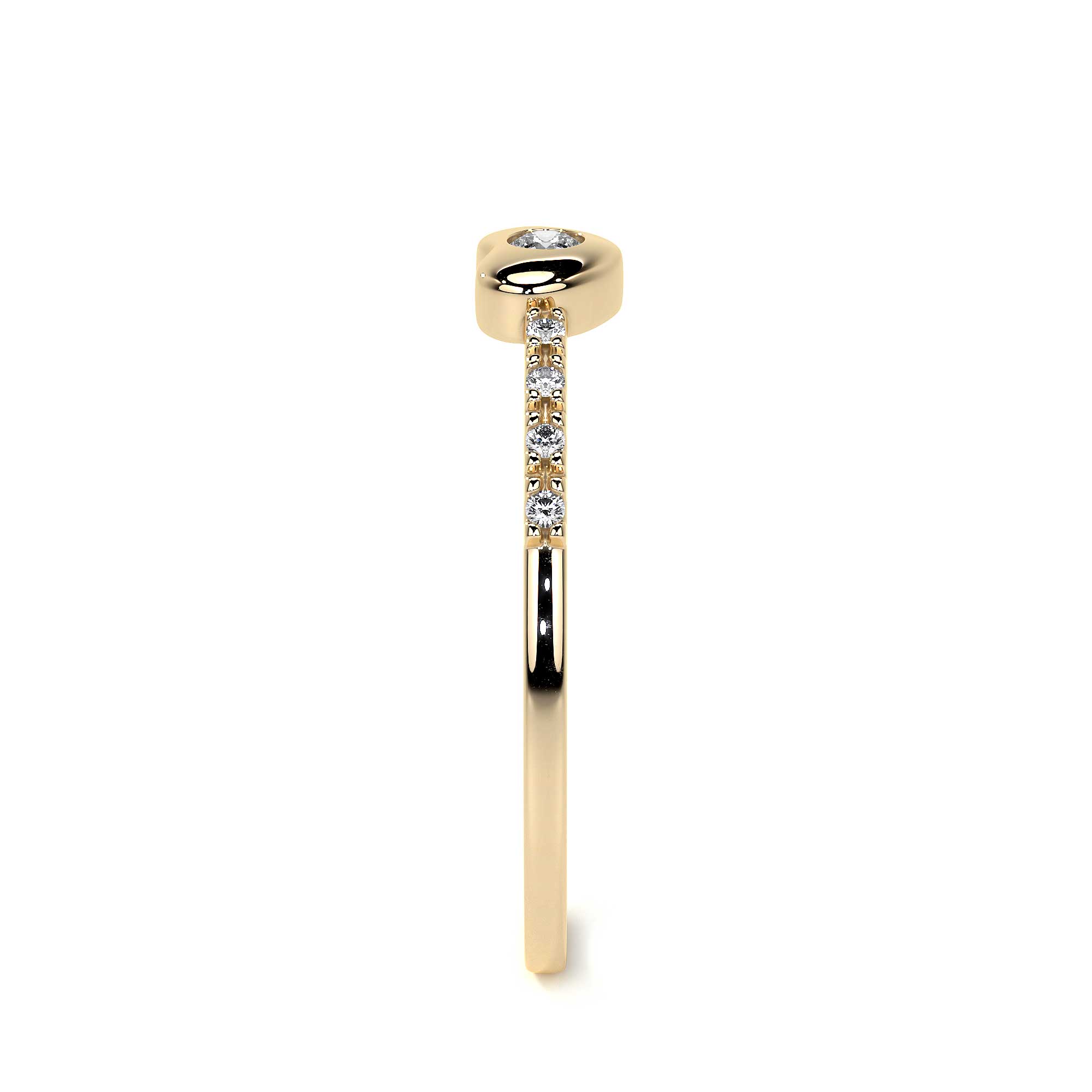 Anillo Con Diamantes De Oro De 14k De Corazón Para Mujer
