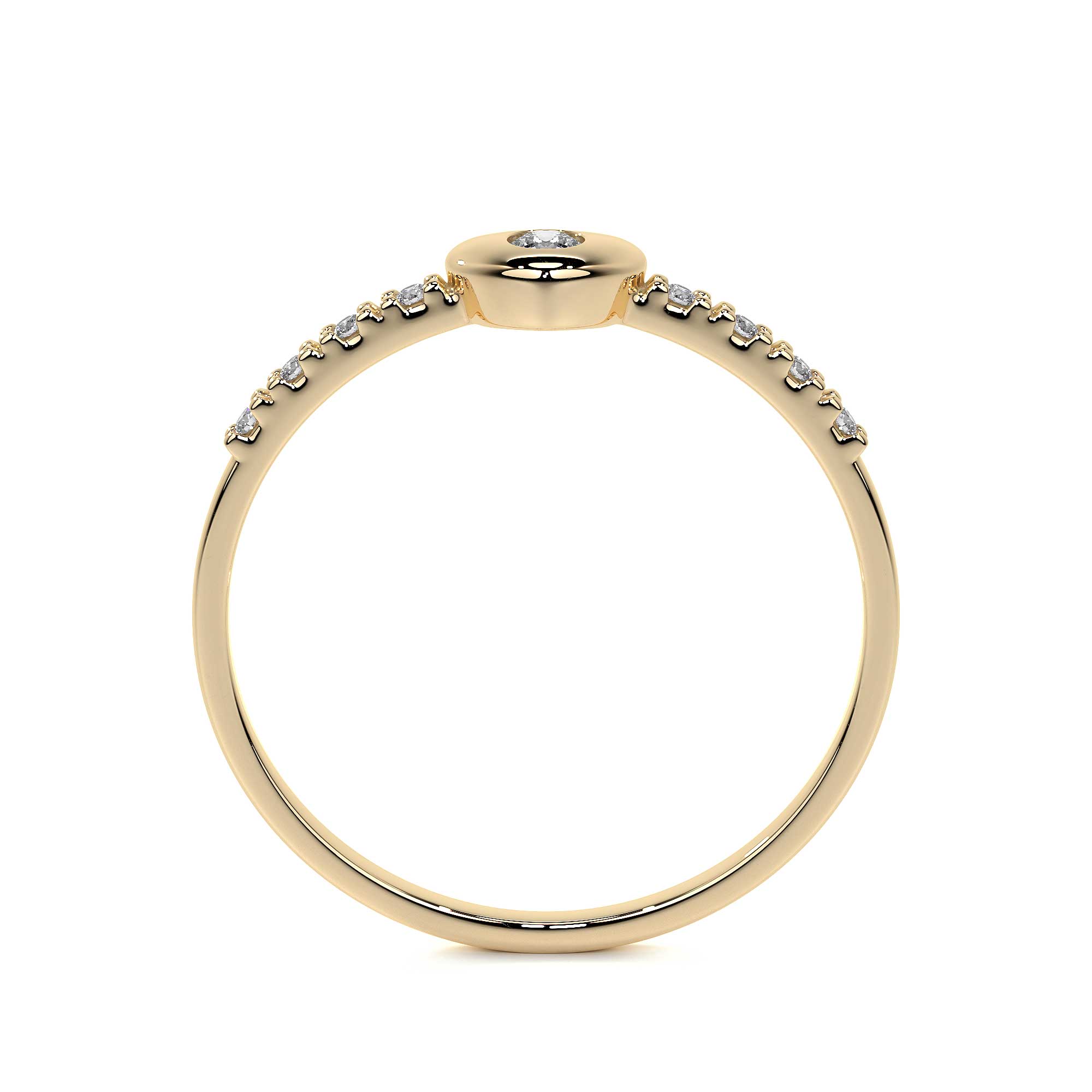 Anillo Con Diamantes De Oro De 14k De Corazón Para Mujer