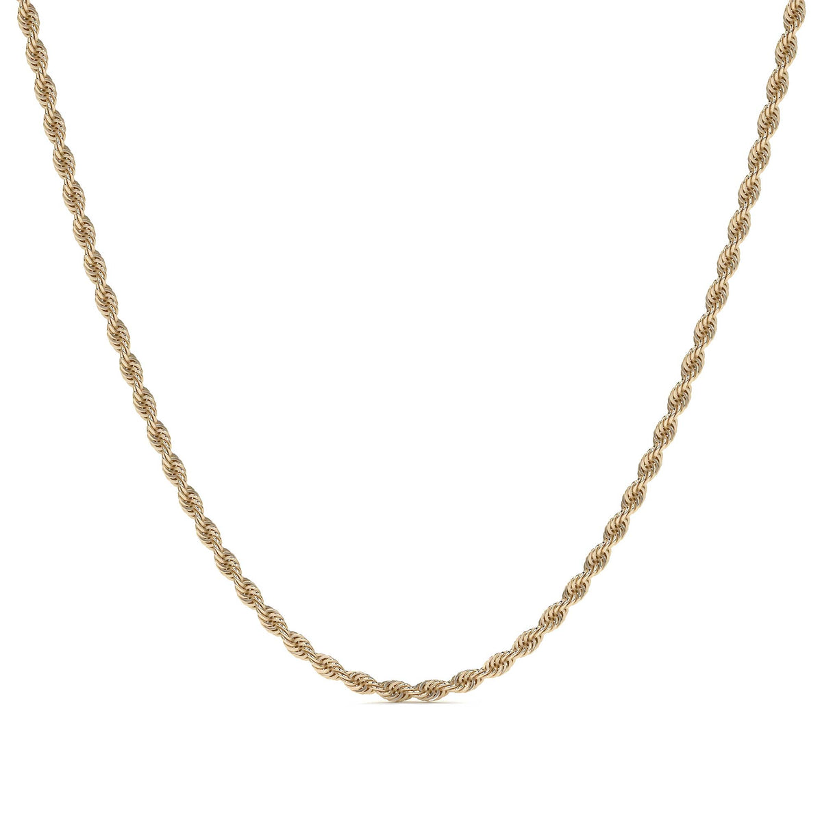 Cadena De Oro Hombre Italiano Torsal 10k Calibre 2.4mm 60 Cm