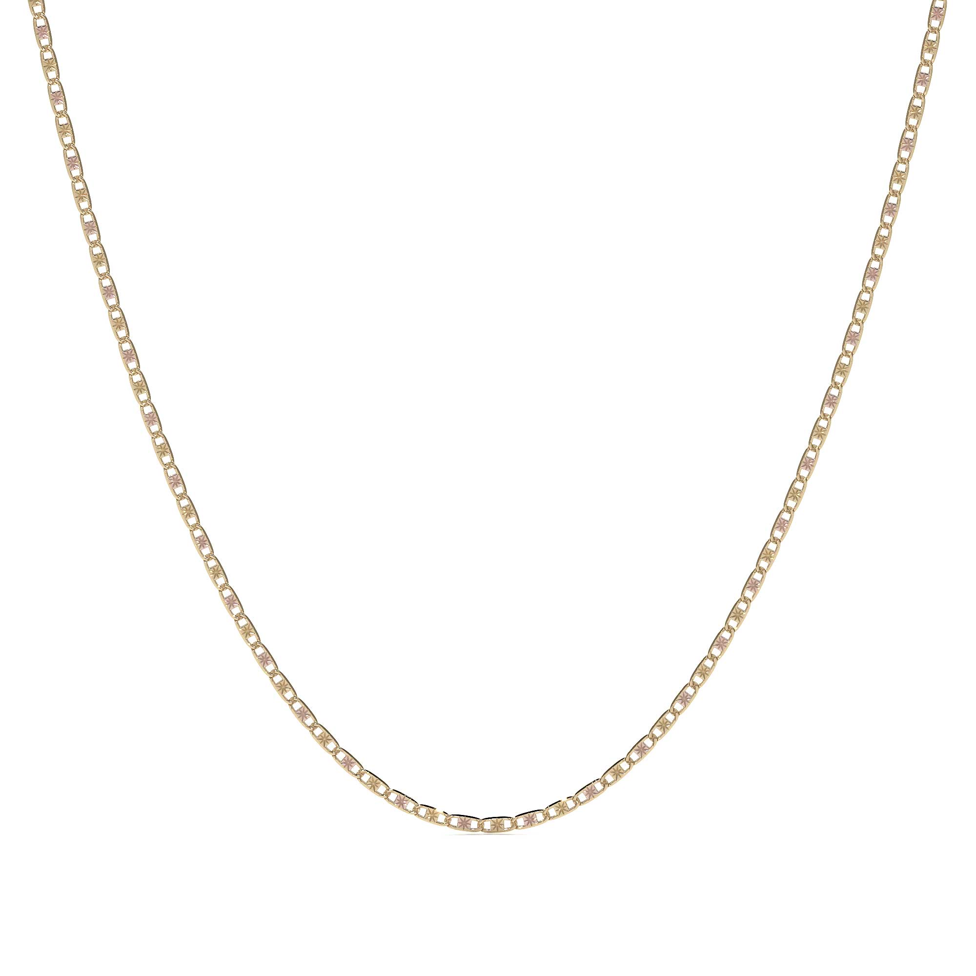Cadena de Oro 10K Valentino 55cm | Collar de Oro Italiano 2.3mm con Broche de Argolla | Joyería Fina