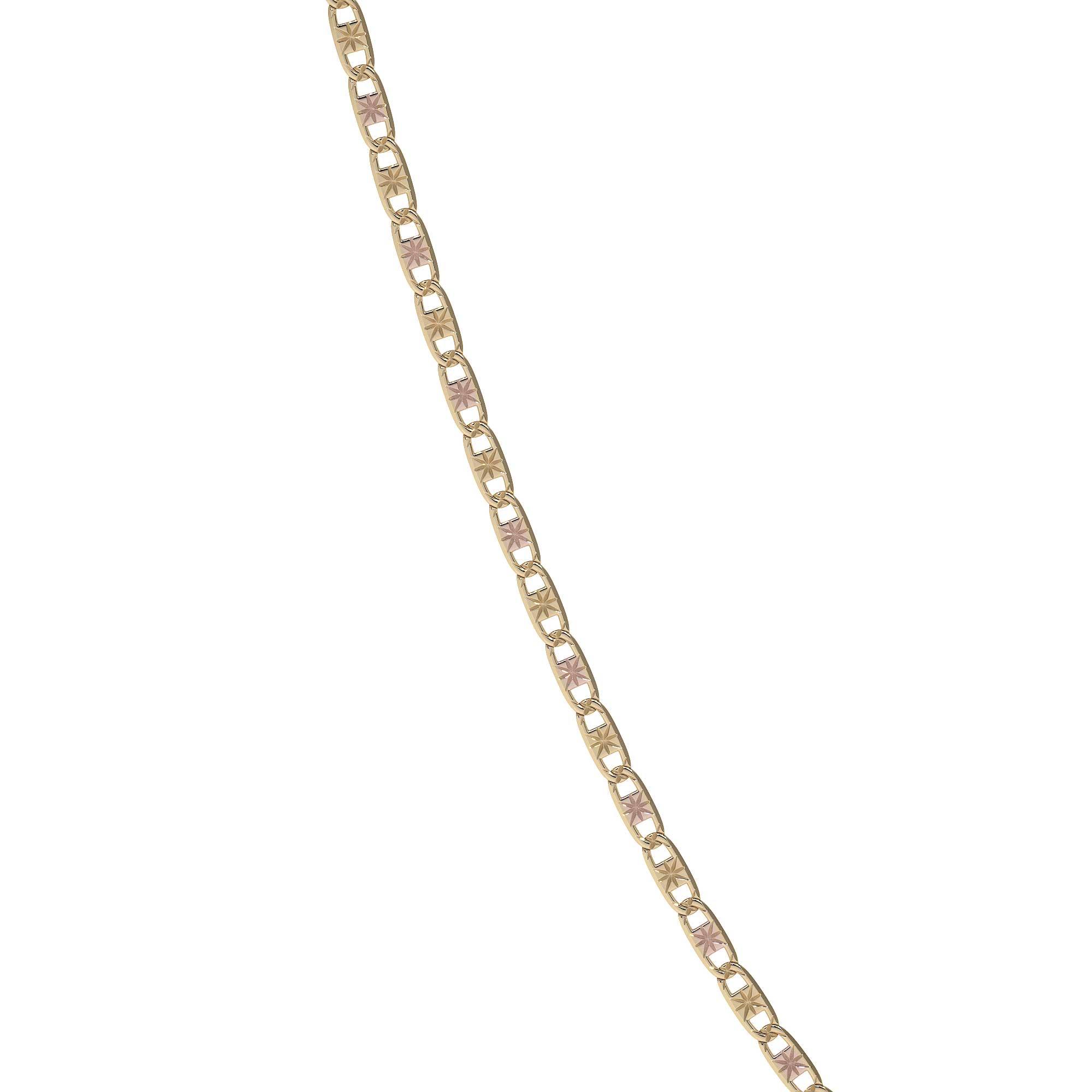 Cadena de Oro 10K Valentino 55cm | Collar de Oro Italiano 2.3mm con Broche de Argolla | Joyería Fina