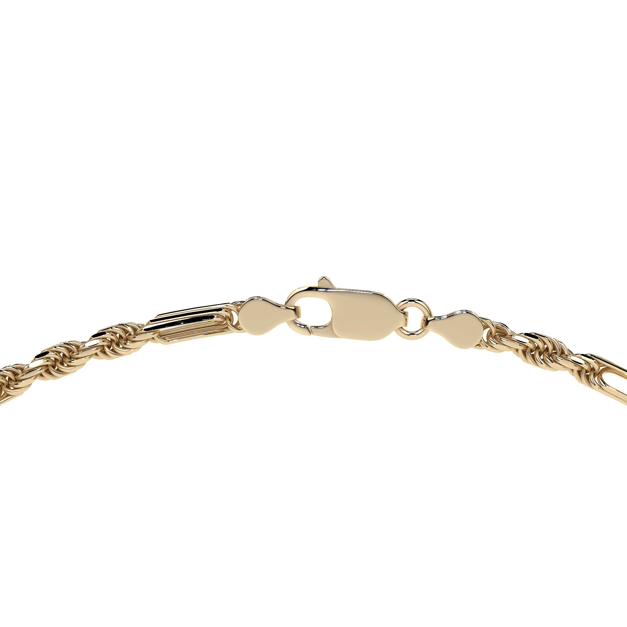 Cadena Italiana Torsal 3x1 Figaro 14k, 60cm, Calibre 3.0mm