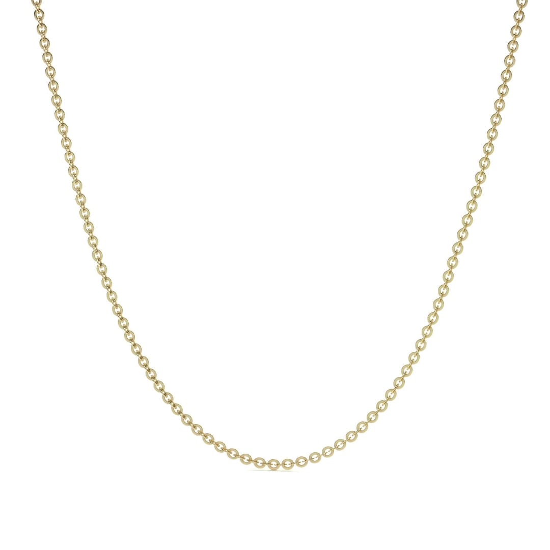 Cadena De Oro De 10k Rolo De 55 Cm Calibre 0.7mm