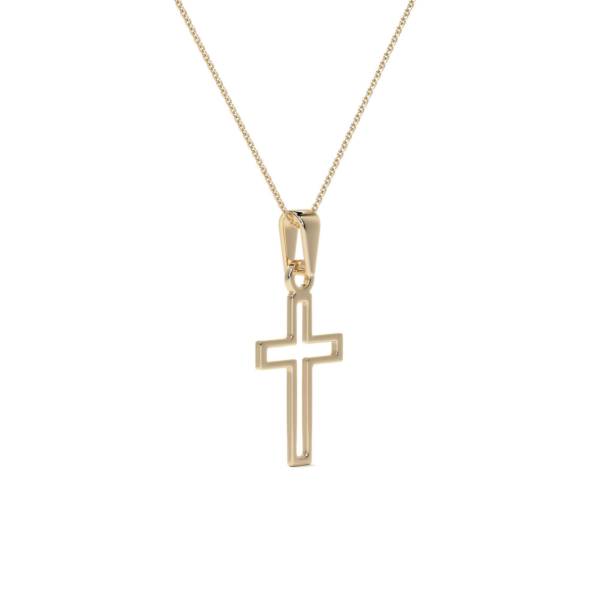 Collar Para Mujer De Oro De 10k De Cruz