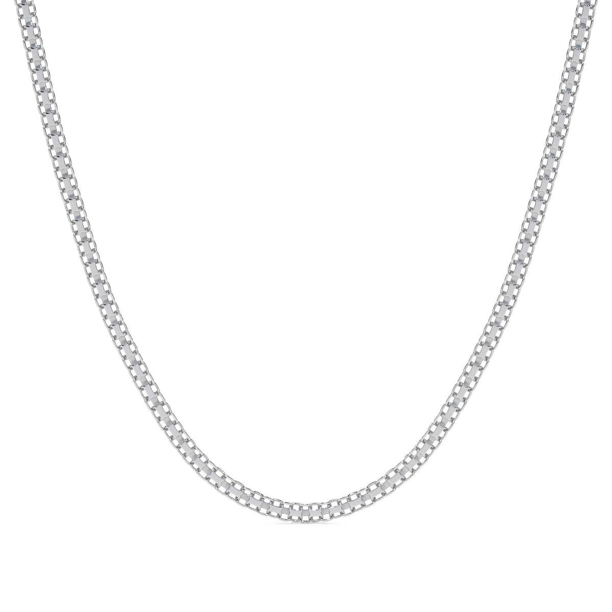 Cadena De Plata 925 Bizantina de 45 Cm Calibre 2.4 Mm