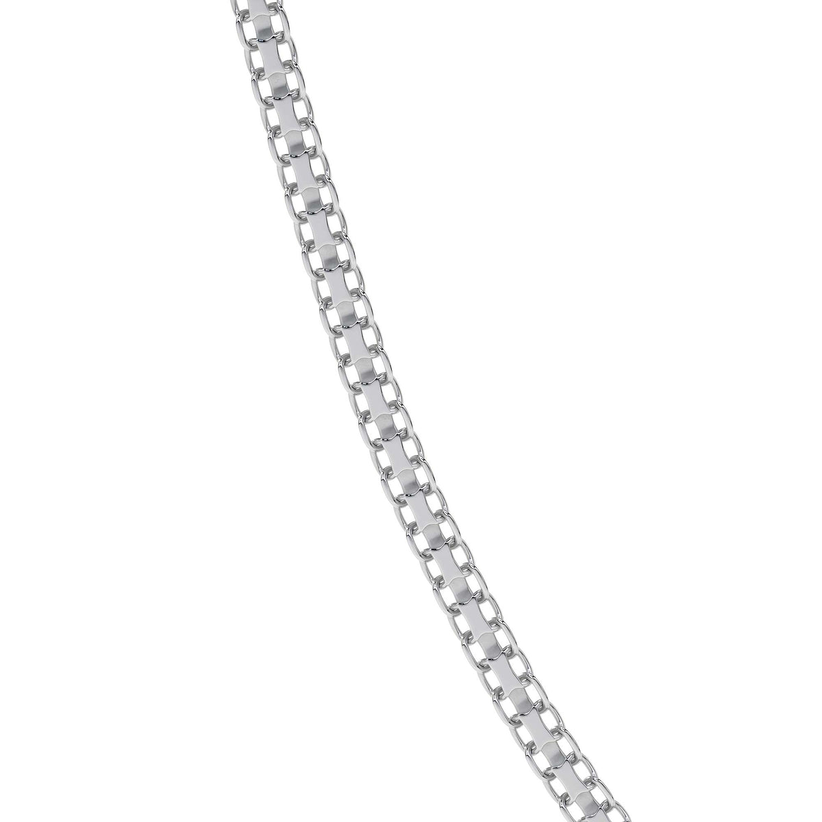Cadena De Plata 925 Bizantina de 45 Cm Calibre 2.4 Mm
