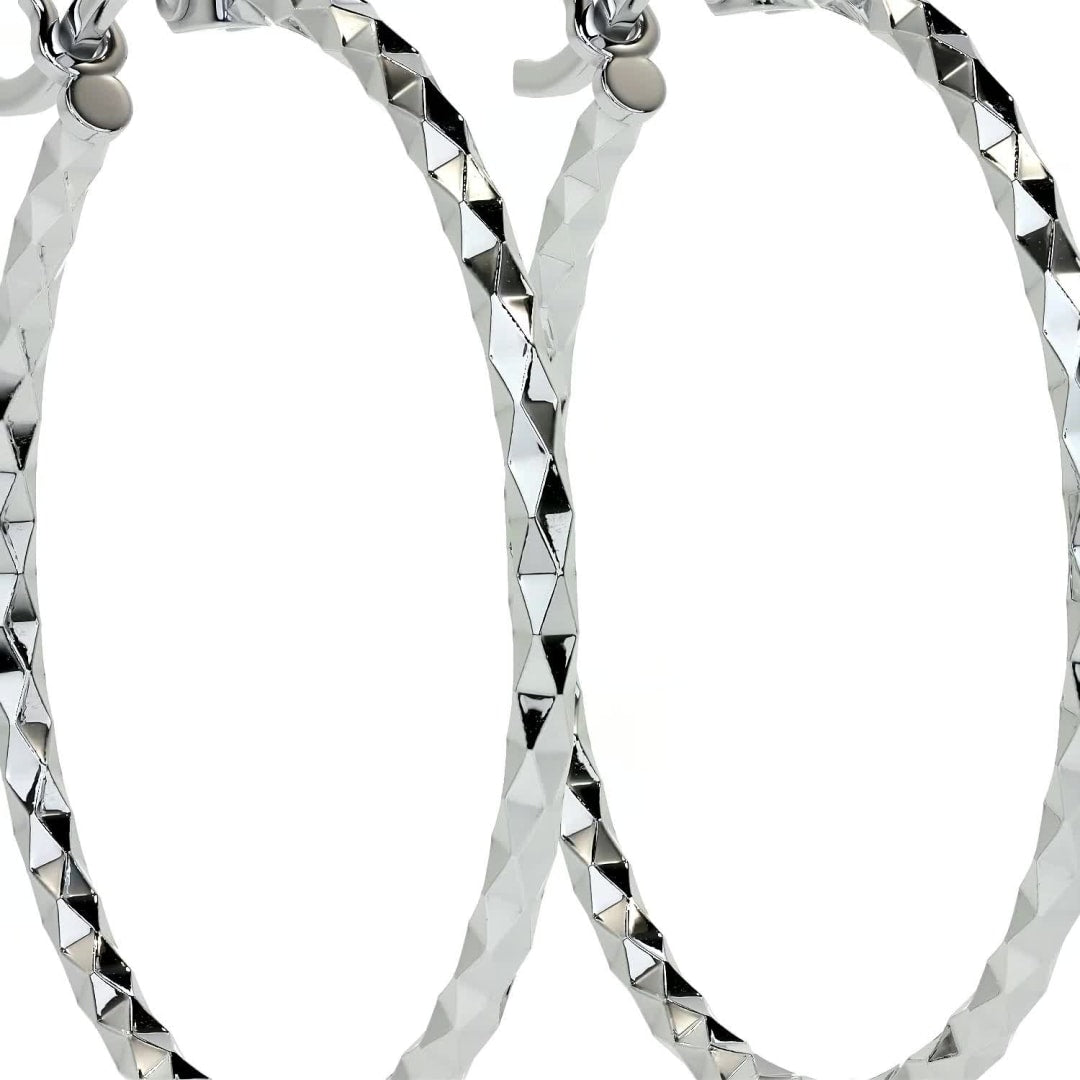 Arete Arracada Diamantada De Plata Ley 925 Para Mujer Confeti
