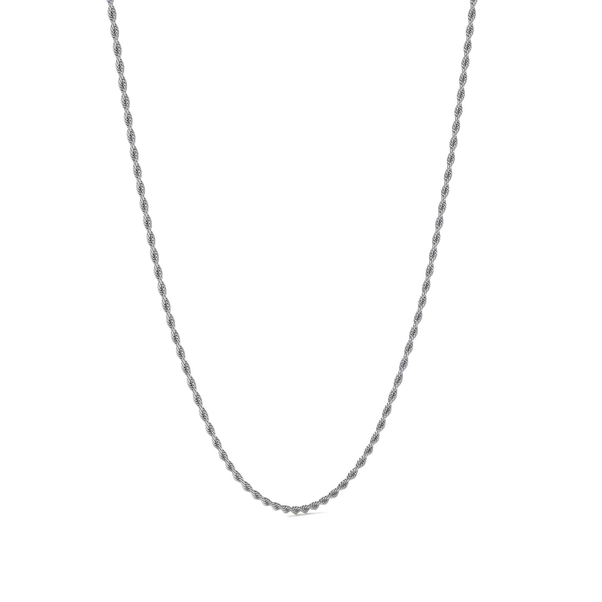 Cadena De Plata 925 Torsal De 45 Cm Calibre 1.30 Mm