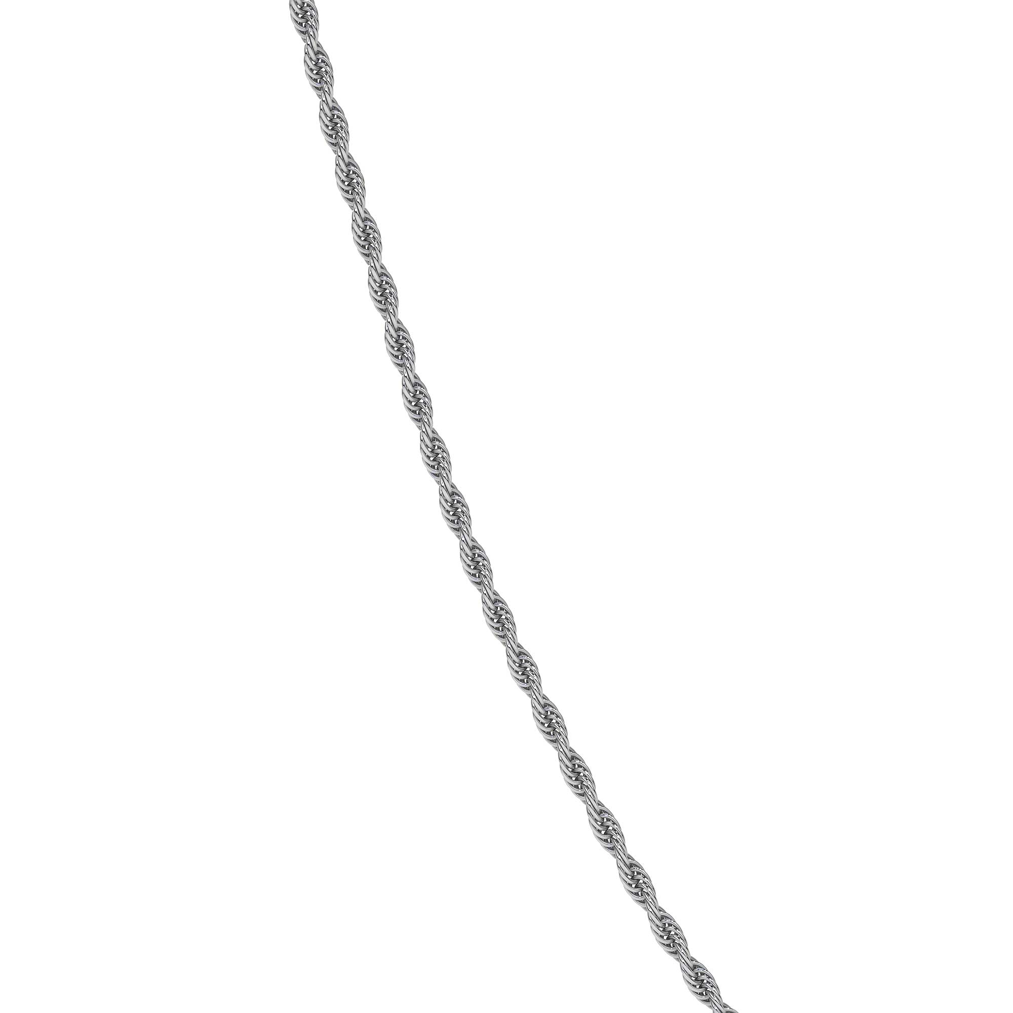 Cadena De Plata 925 Torsal De 45 Cm Calibre 1.30 Mm