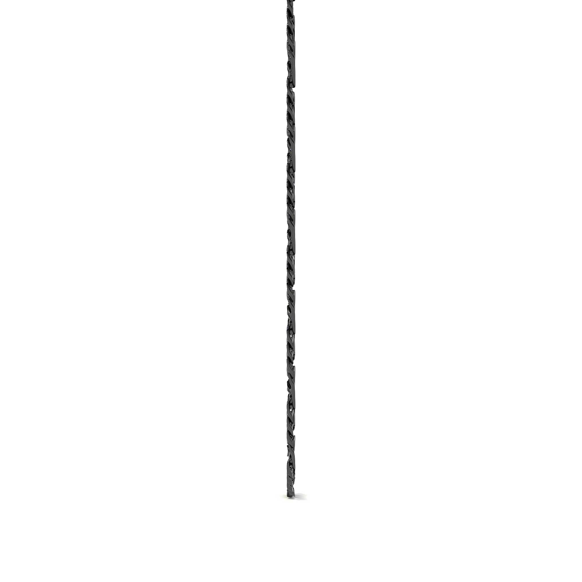 Cadena De Plata 925 Figaro 3x1 De 50 Cm Calibre 2.5 Mm